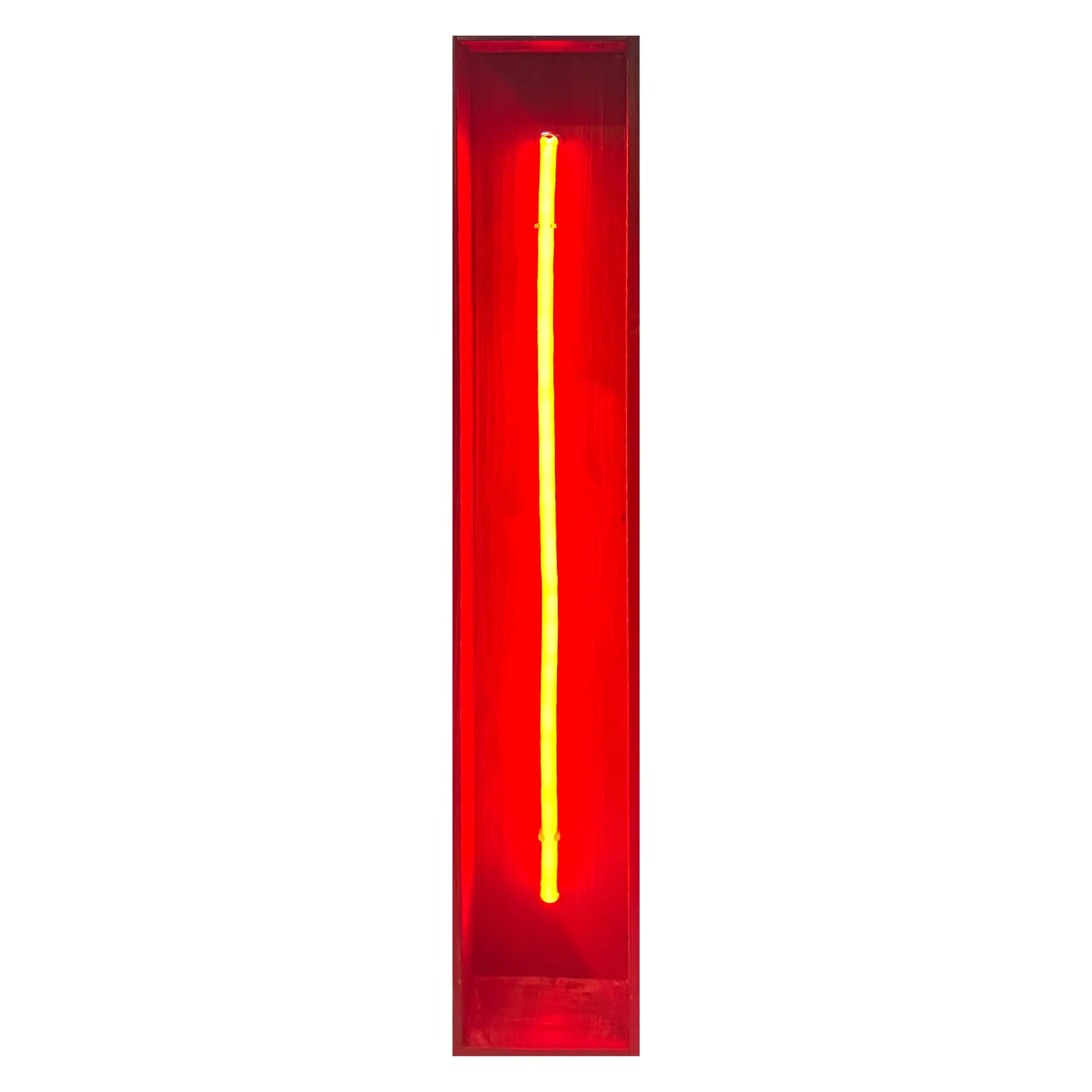 Redwood Radiance Lamp | Tall Red LED Strip Wooden Lamp Lamp Interior Moderna