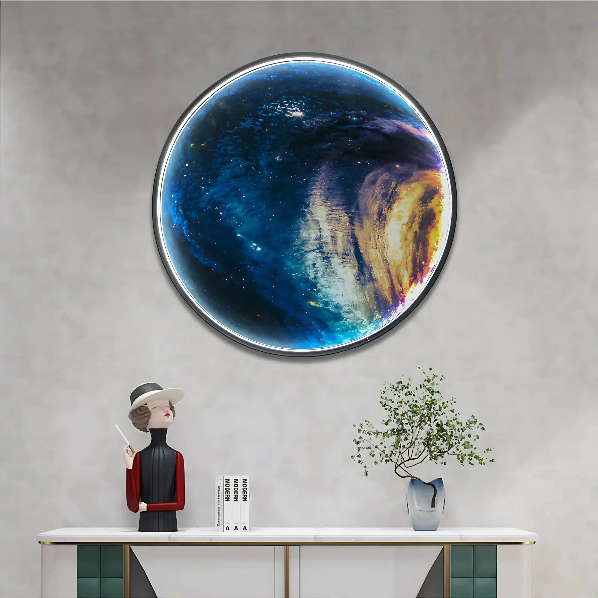 Cosmic Glow Wall Art Interior Moderna