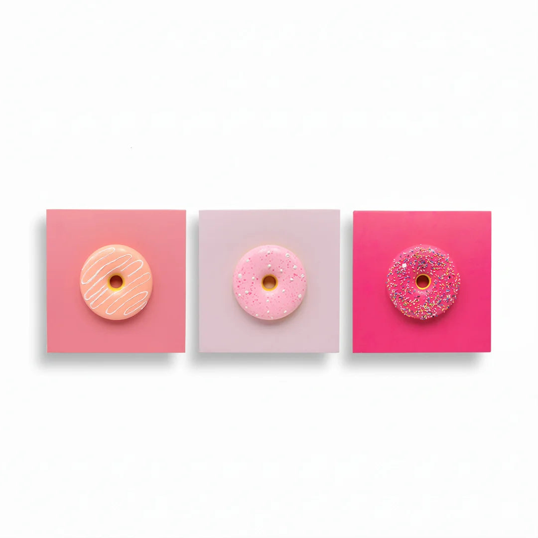 Pastel Donut Trio Mirror Interior Moderna