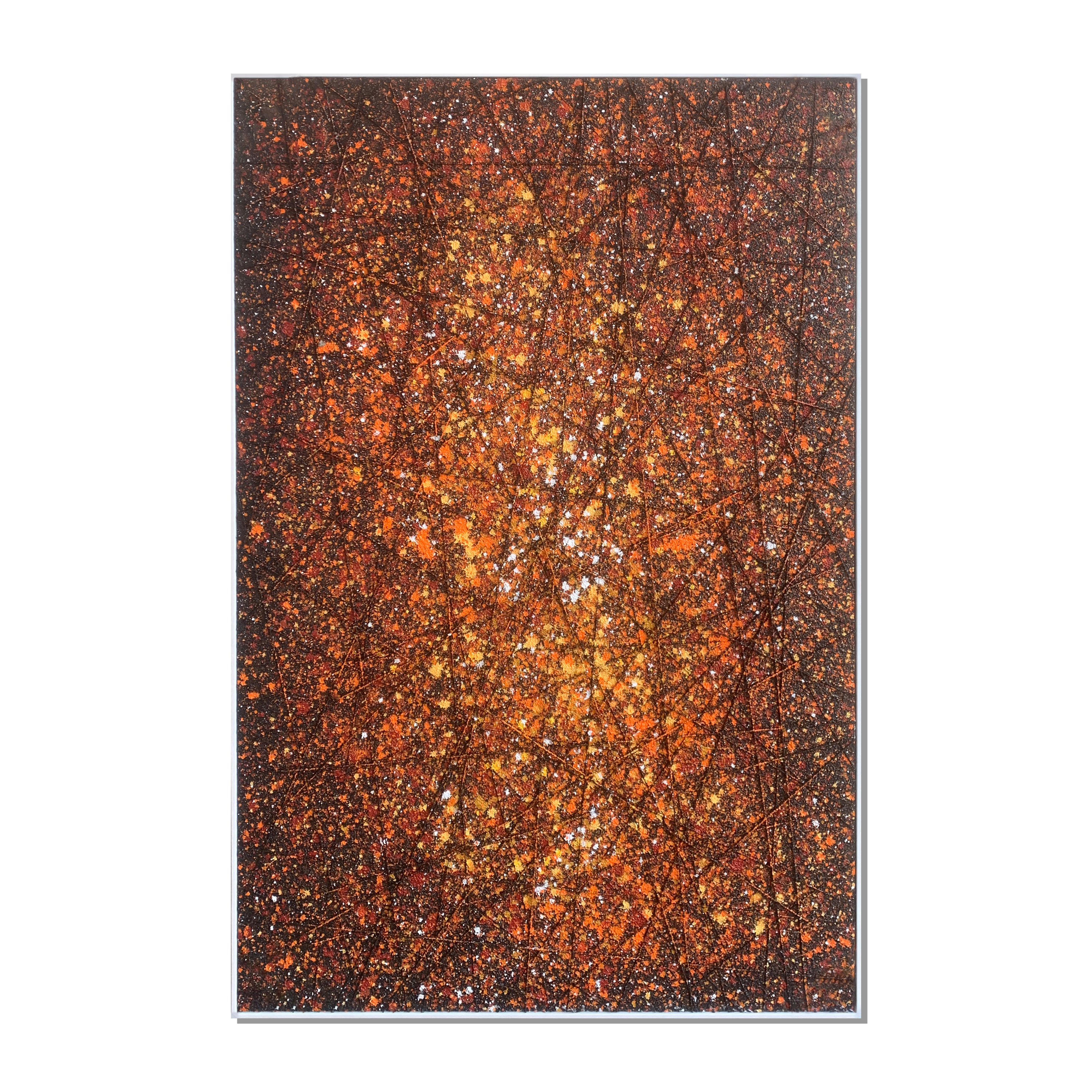 Abstract Stormscape Wall Art Interior Moderna Red  