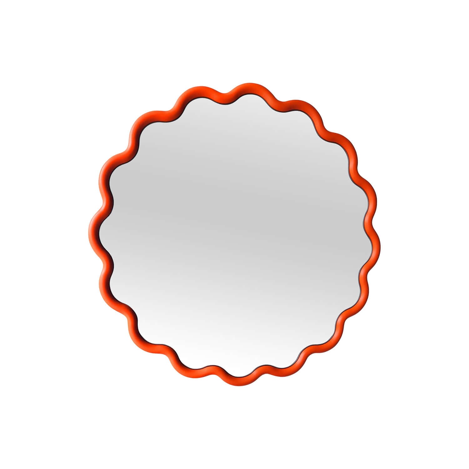 Round Wave Mirror Mirror Interior Moderna Orange  