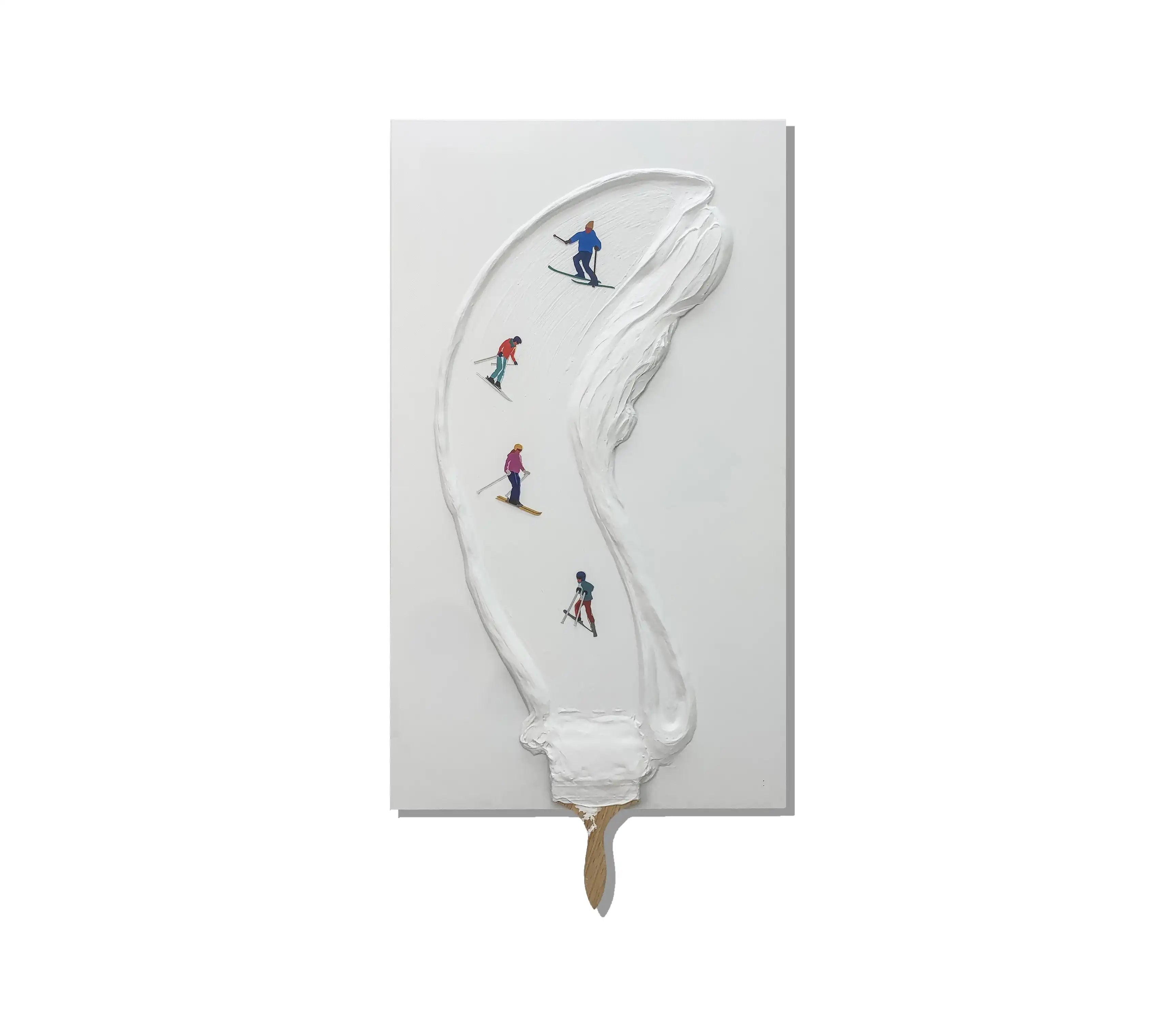 Snowy Strokes Wall Art Interior Moderna