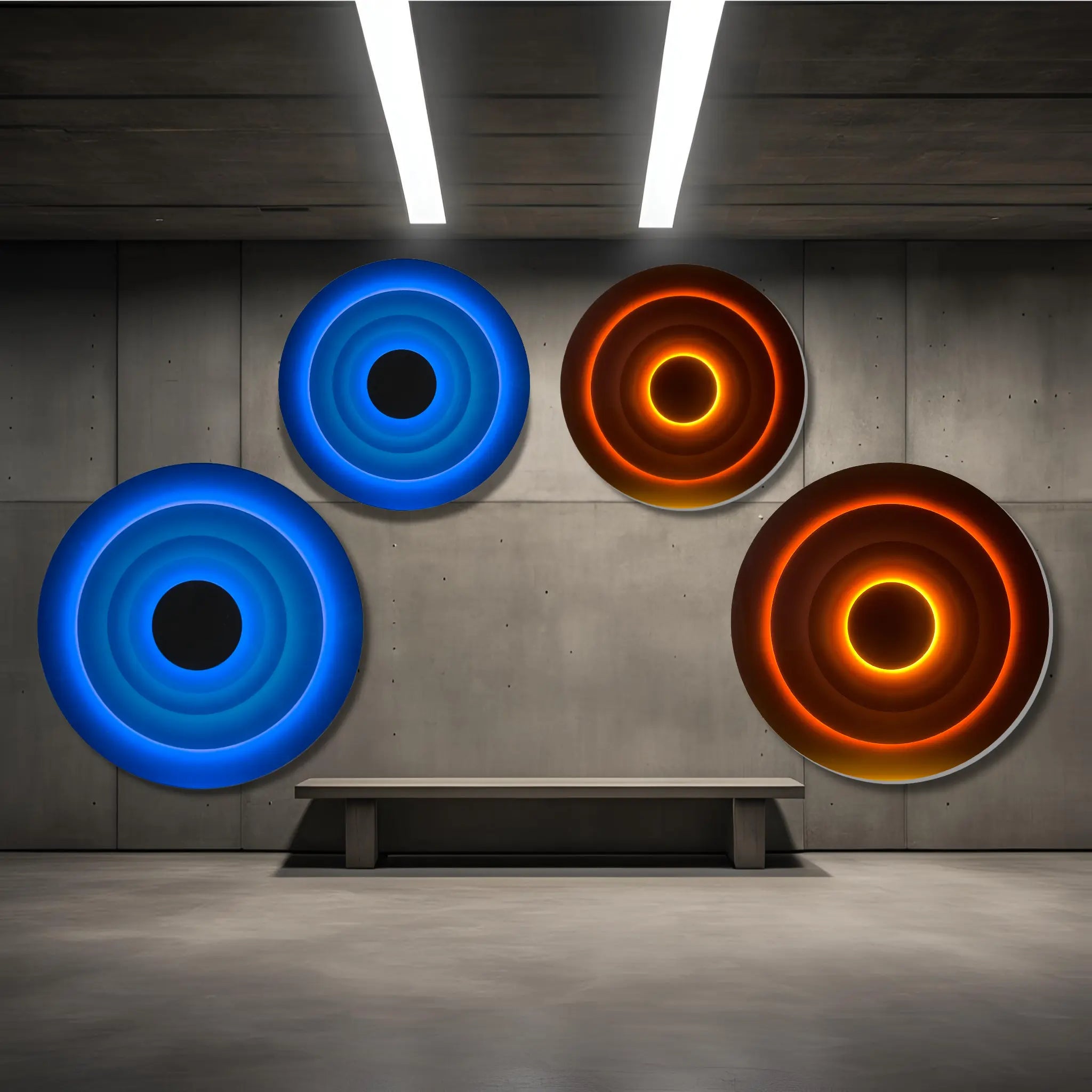 Triple Eclipse Radiance Wall Art Interior Moderna