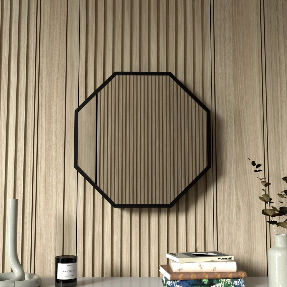 3D Octagon Infinity Mirror Mirror Interior Moderna