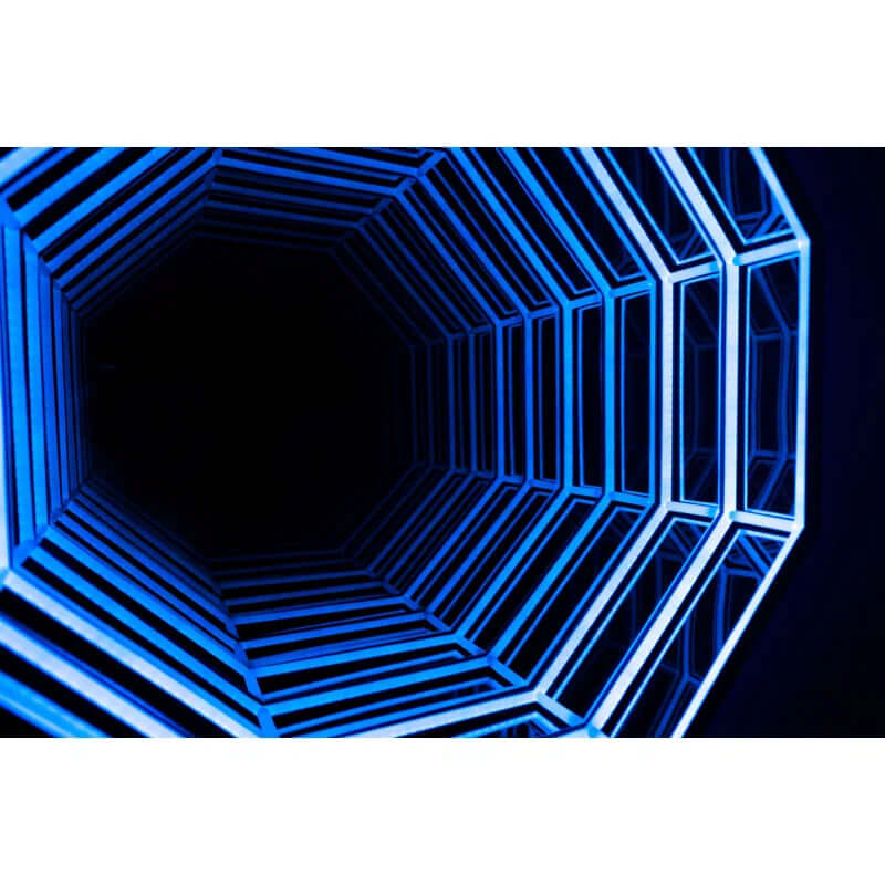 3D Octagon Infinity Mirror Mirror Interior Moderna   