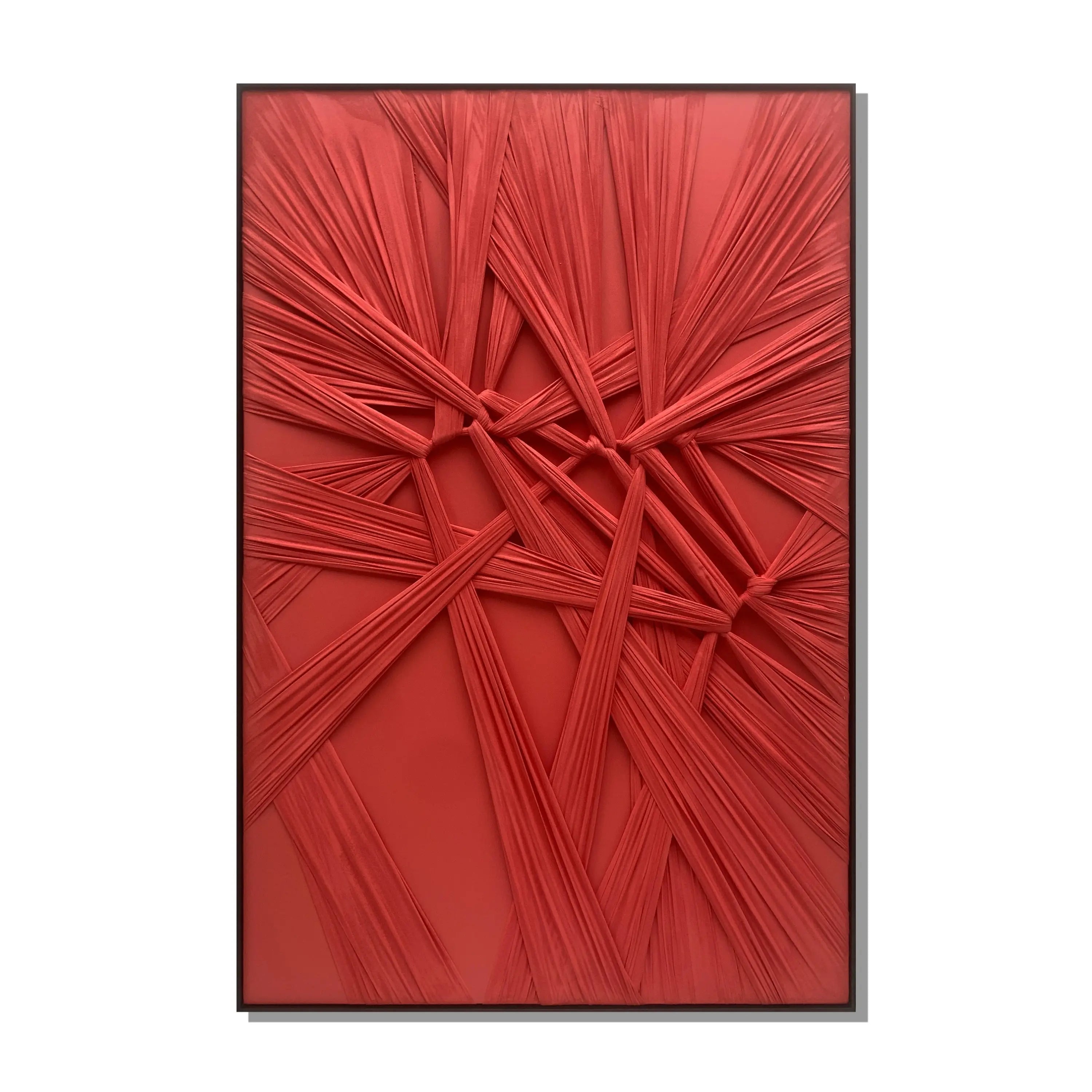 Interwoven Chaos Wall Art Interior Moderna Red