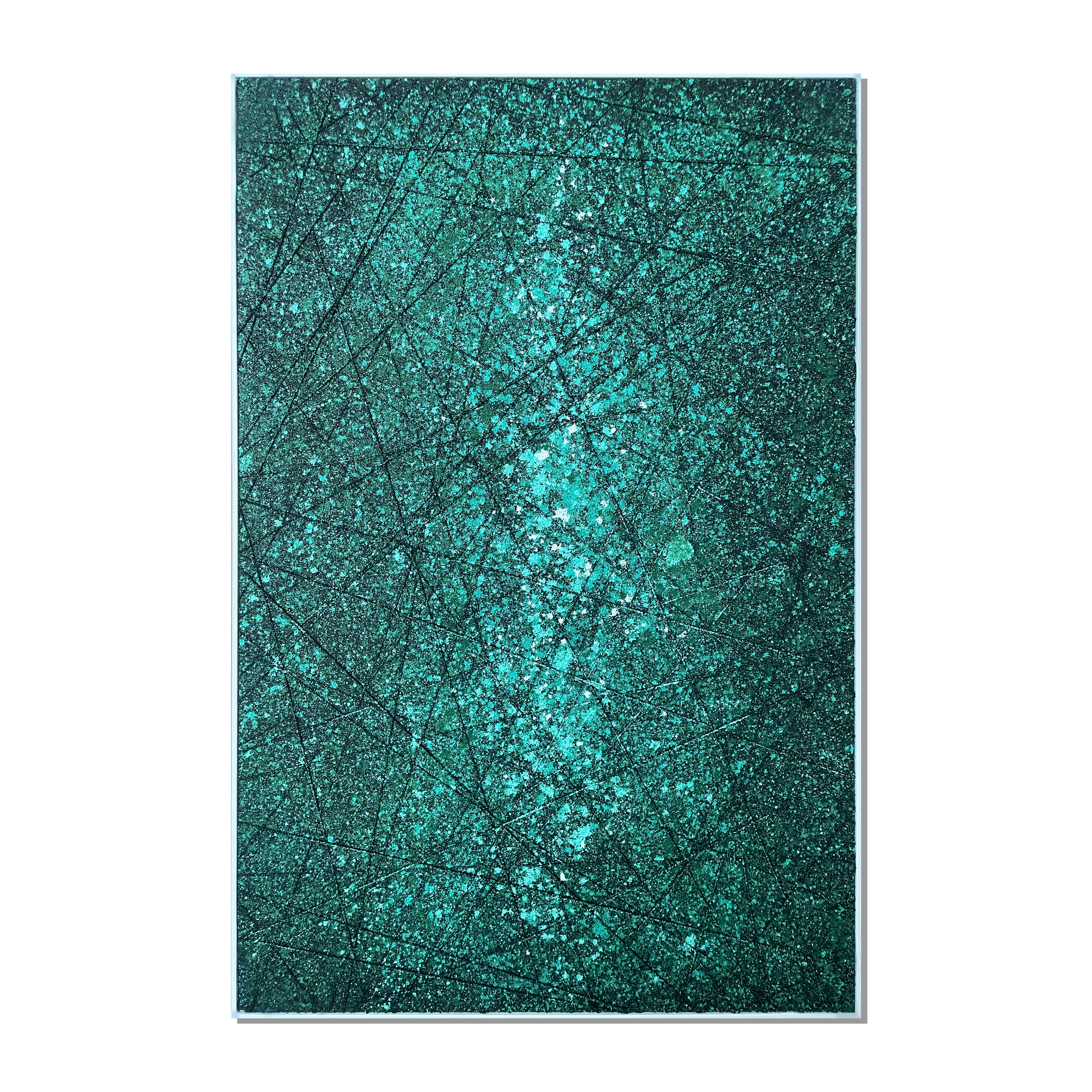 Abstract Stormscape Wall Art Interior Moderna Green  