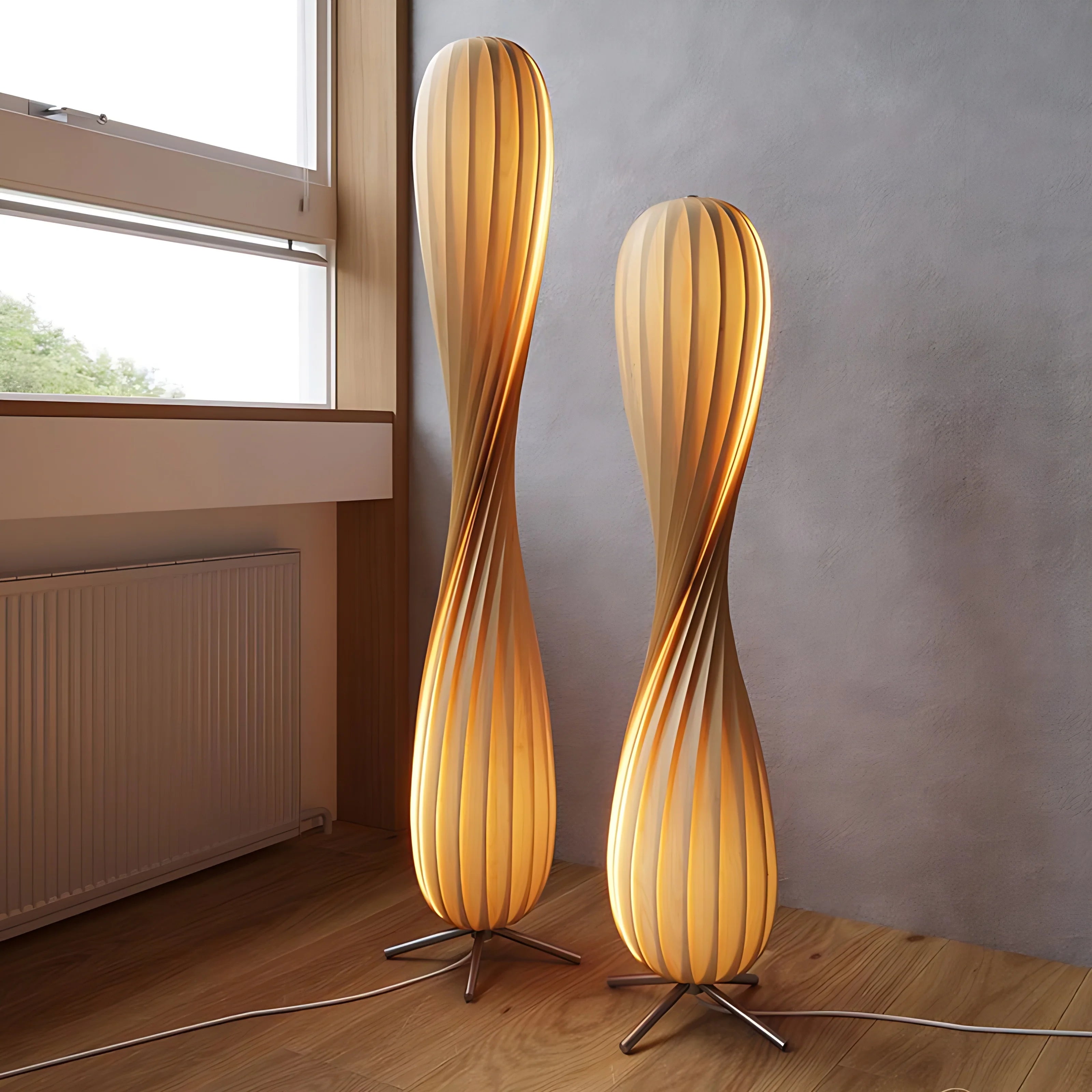 Ozawa Twisted Bamboo Lamp Lamp Interior Moderna