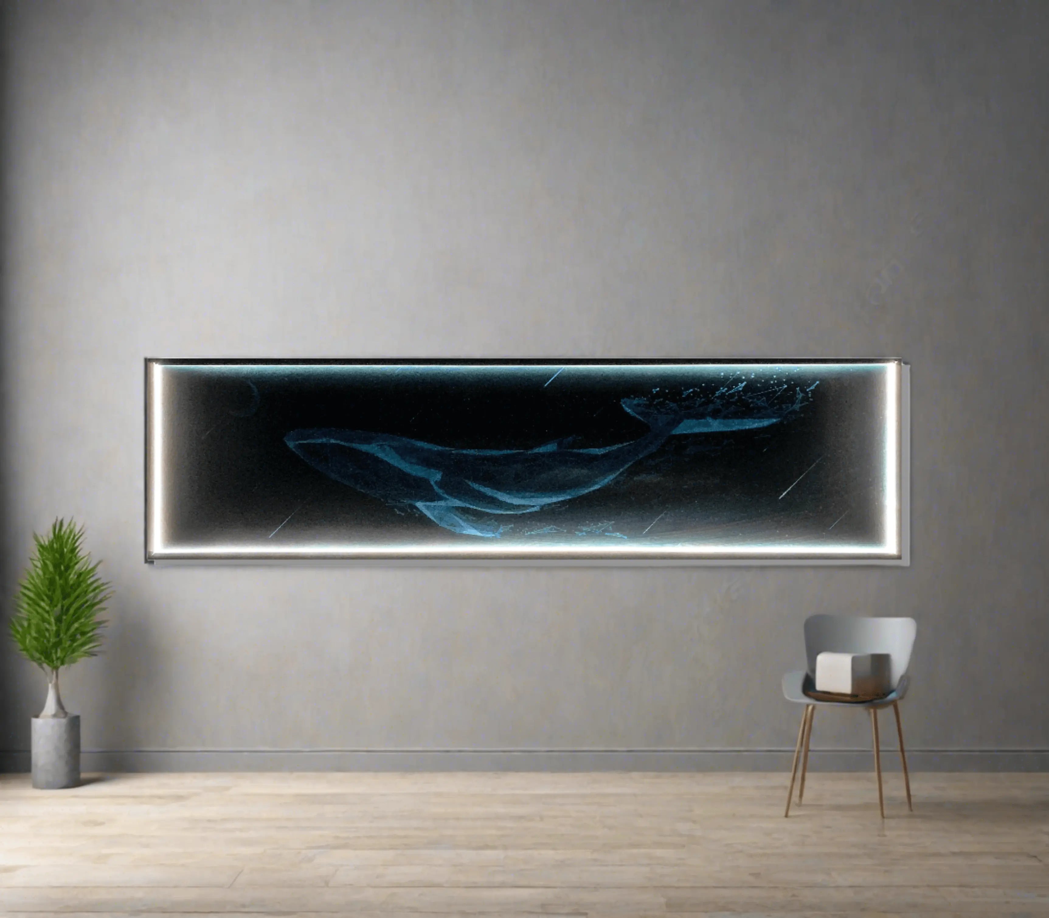 Deep Ocean Glow Wall Art Interior Moderna