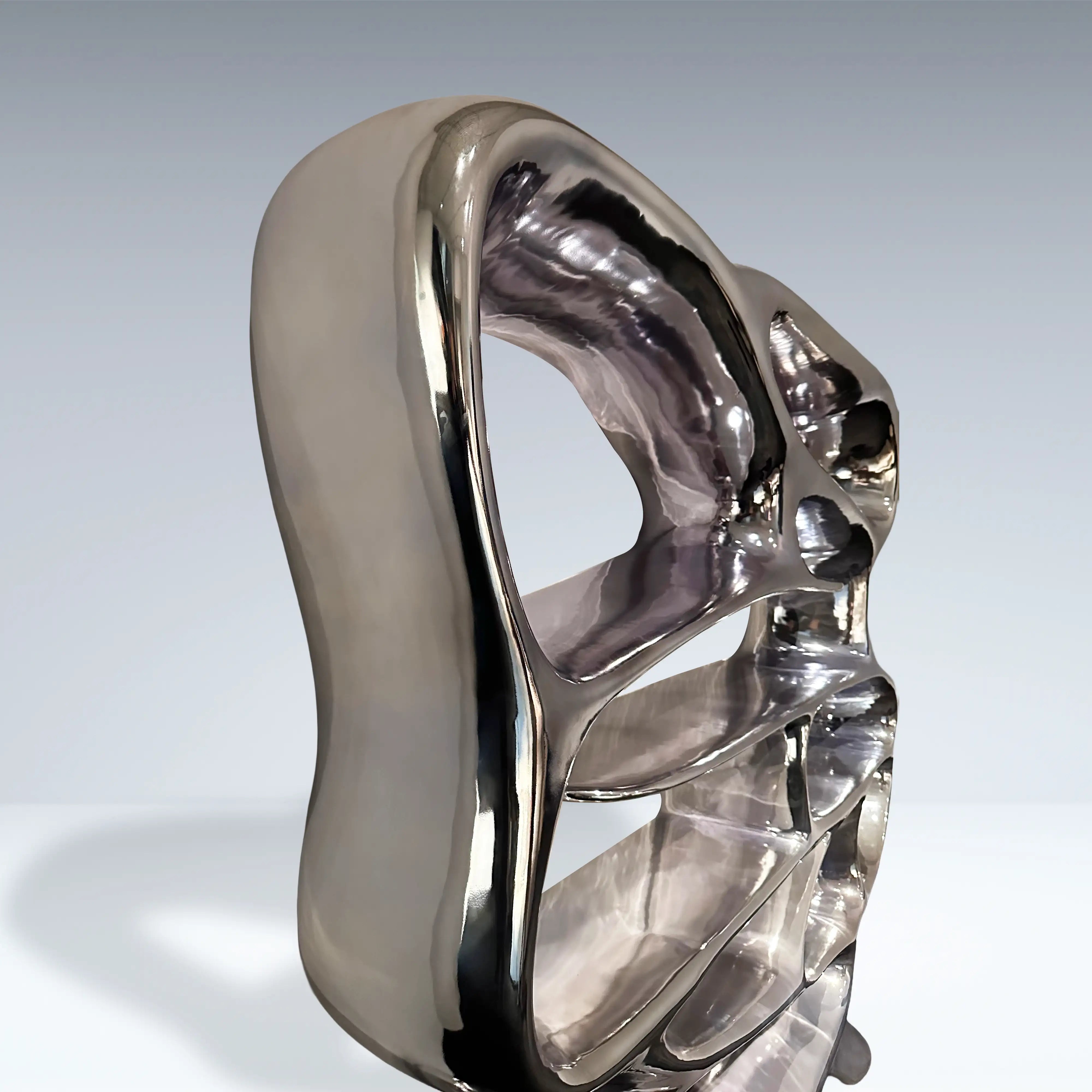 Chrome Mirage Bookshelf Table Interior Moderna