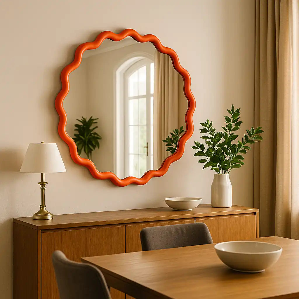 Round Wave Mirror