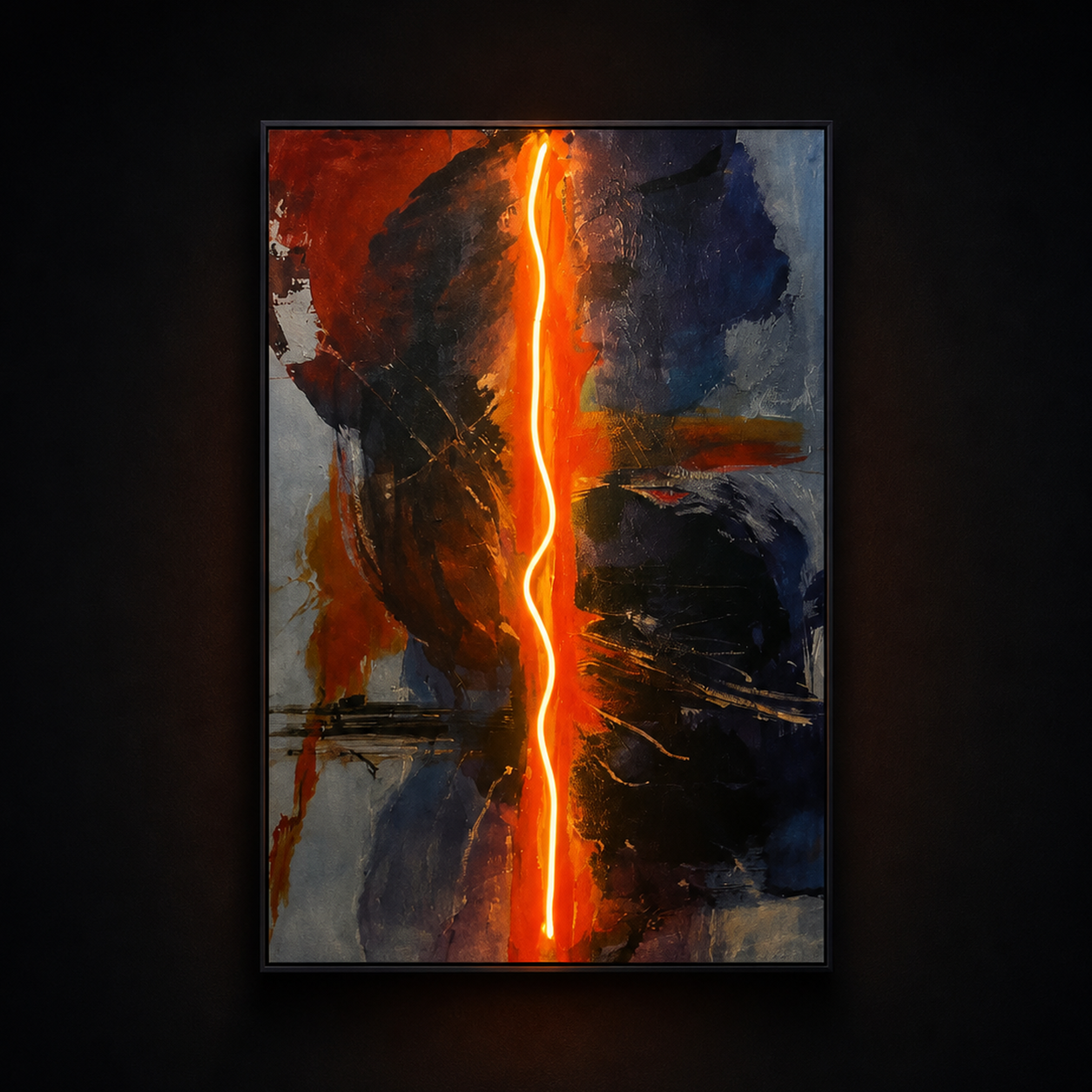Split Signal Wall Art Interior Moderna New