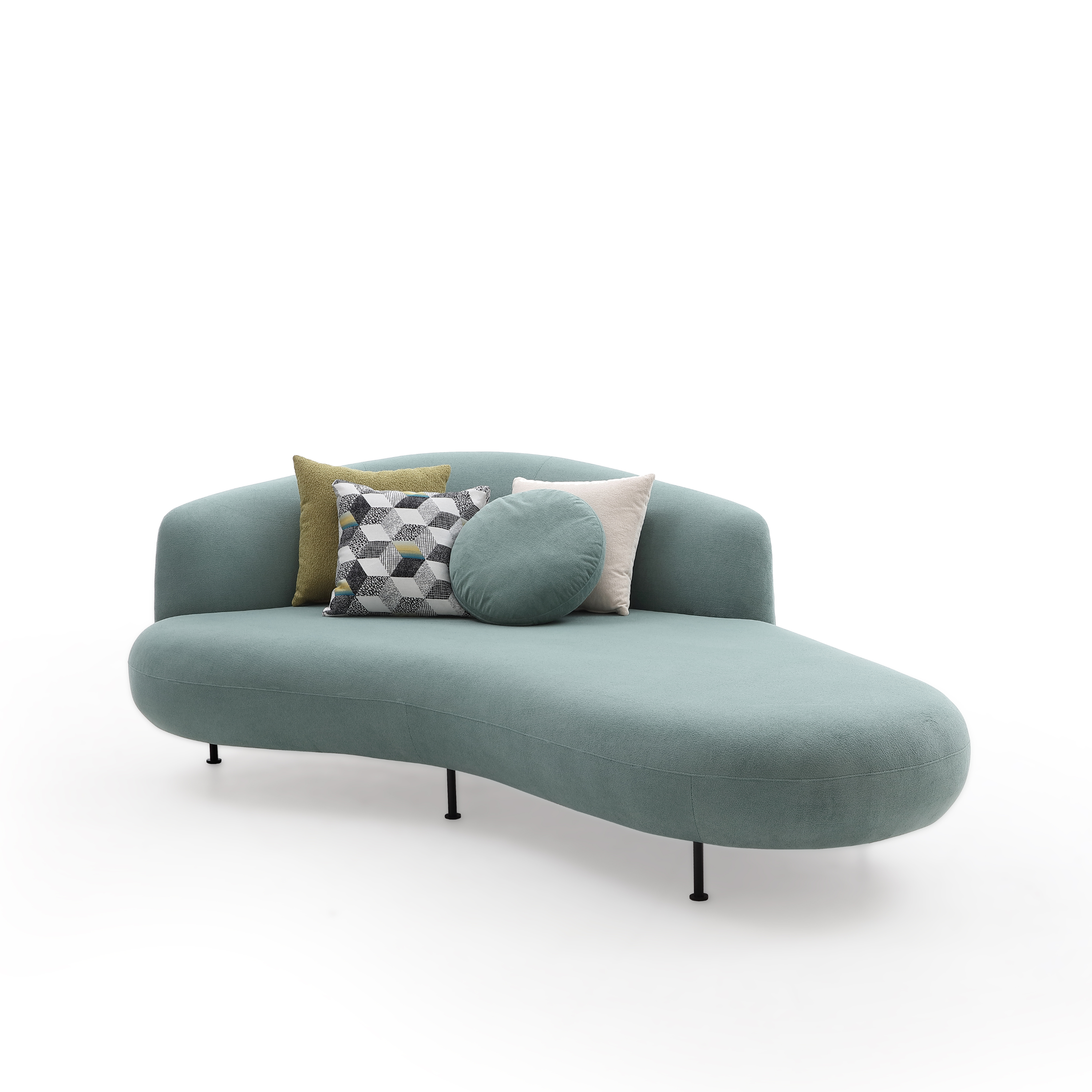 Pebble Sofa Sofa Interior Moderna Left Mint Green 