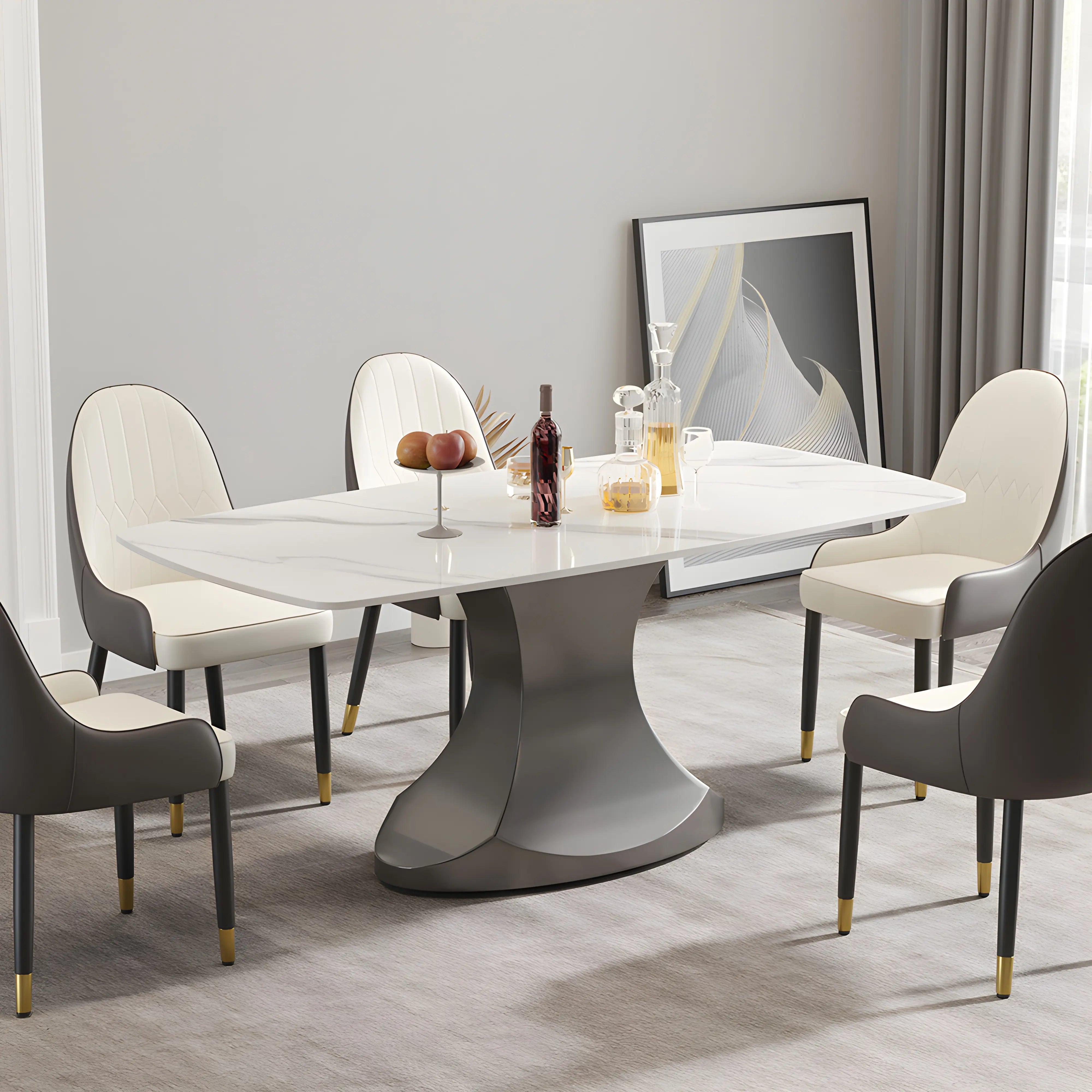 Petra Dining Table Table Interior Moderna Gray White