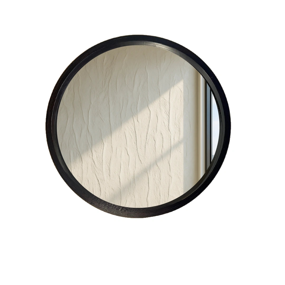 Weathered Round Wood Mirror Mirror Interior Moderna