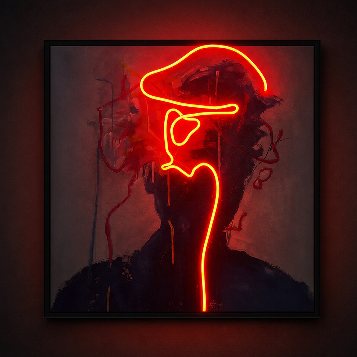 Red Memory Wall Art Interior Moderna