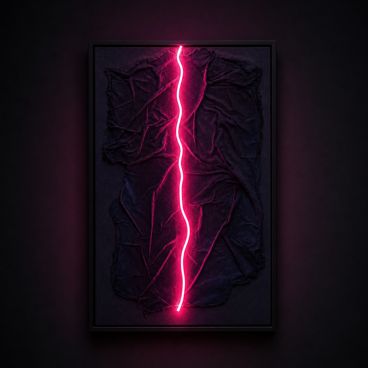 Neon Crease Wall Art Interior Moderna Pink New