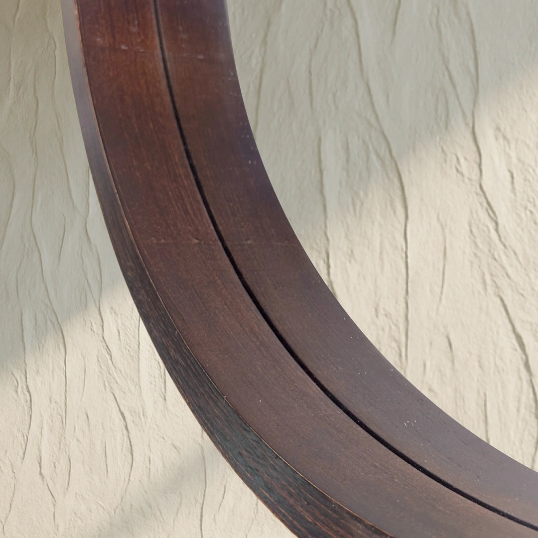 Weathered Round Wood Mirror Mirror Interior Moderna
