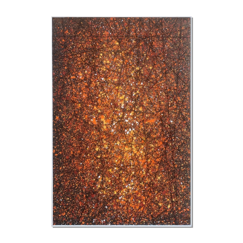 Abstract Stormscape Wall Art Interior Moderna Red