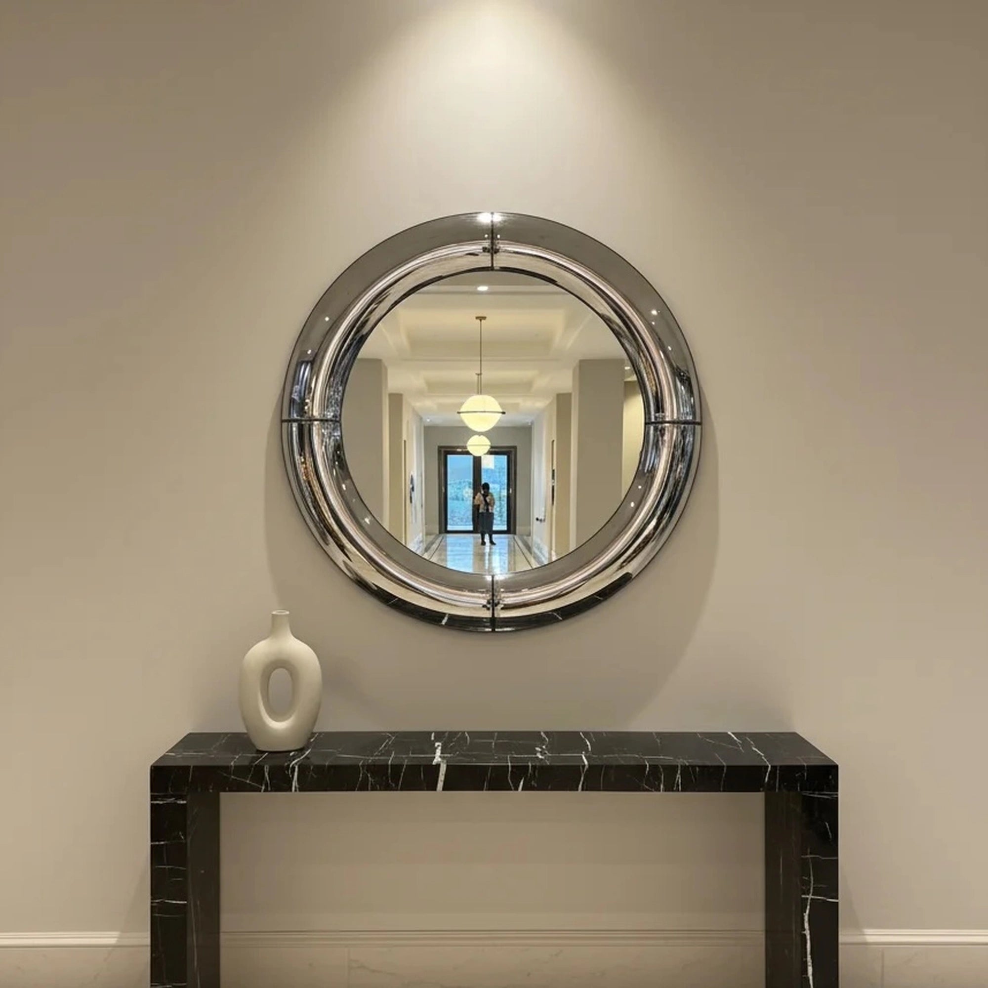Atlas Mirror | Chrome Silver Mirror Interior Moderna