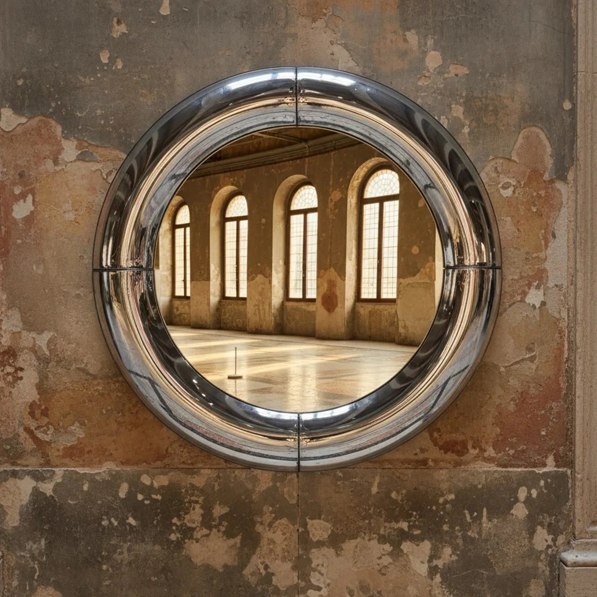 Atlas Mirror | Chrome Silver Mirror Interior Moderna