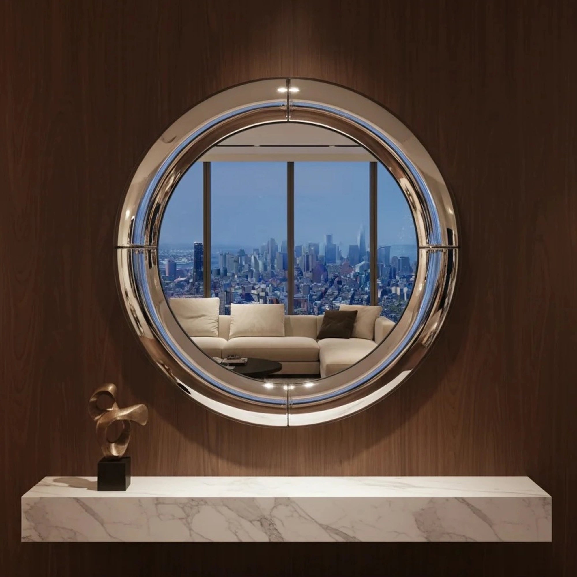 Atlas Mirror | Chrome Silver Mirror Interior Moderna