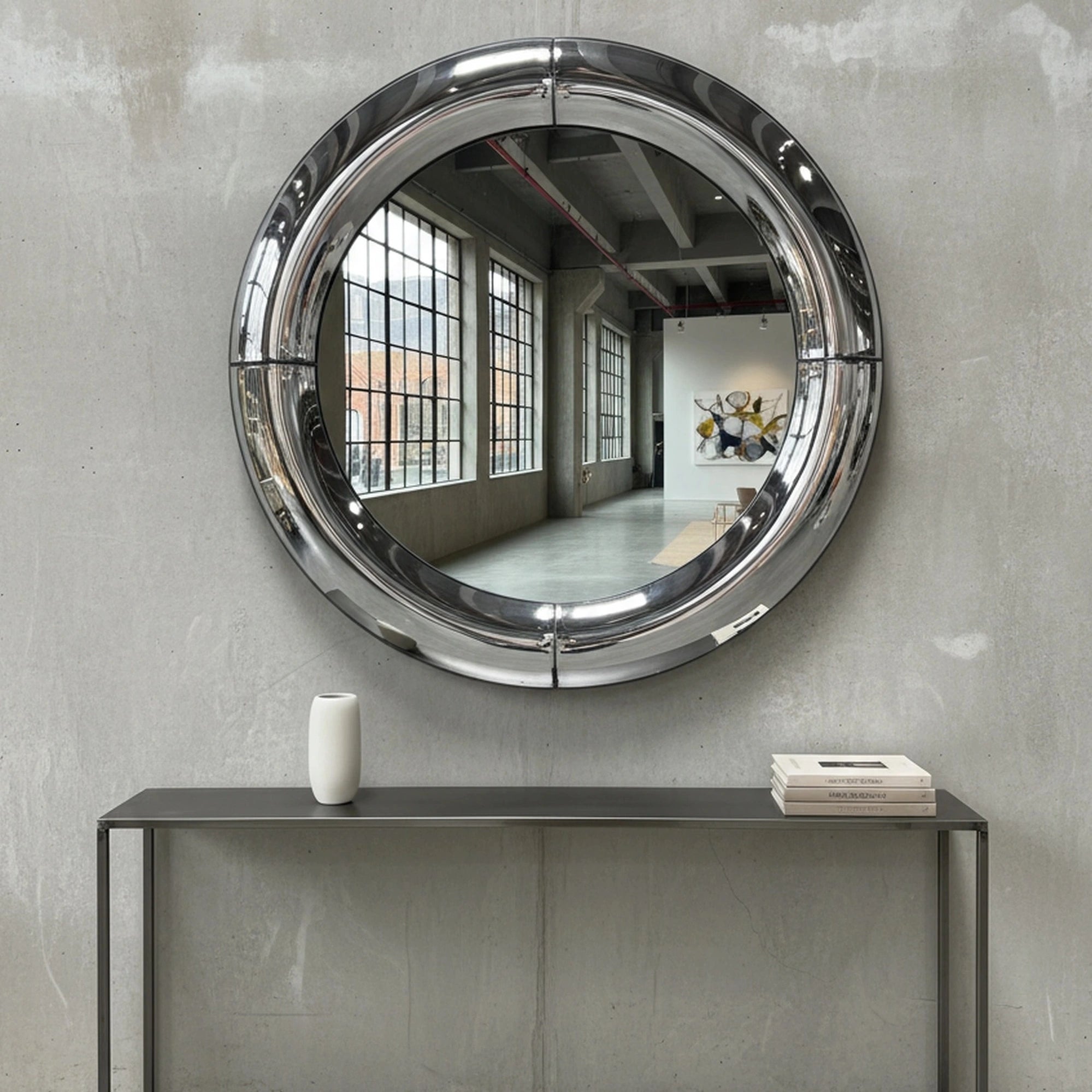 Atlas Mirror | Chrome Silver Mirror Interior Moderna
