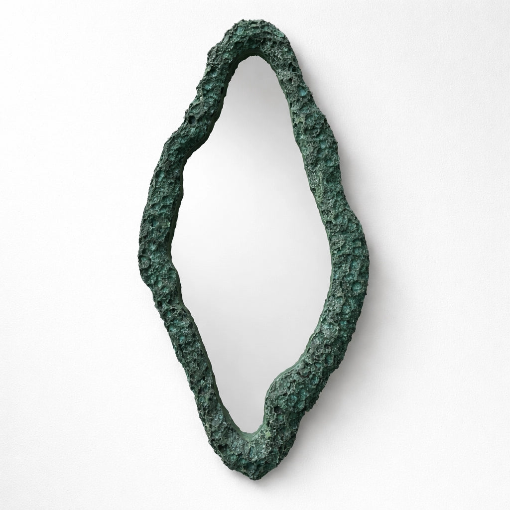 Aurelian Rough Mirror | Green Calcite Mirror Interior Moderna
