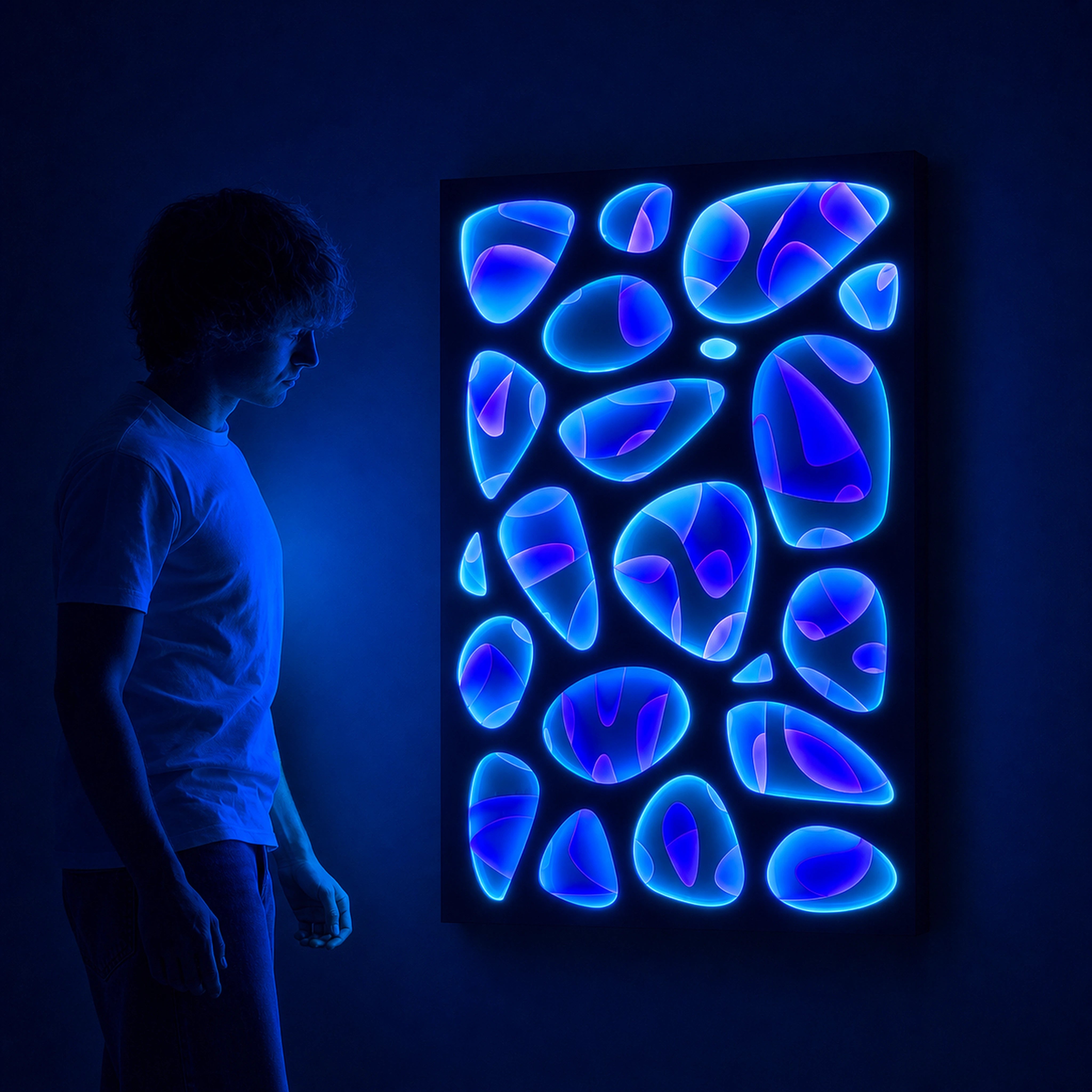 Spectral Flux | Cobalt Resonance Wall Art Interior Moderna