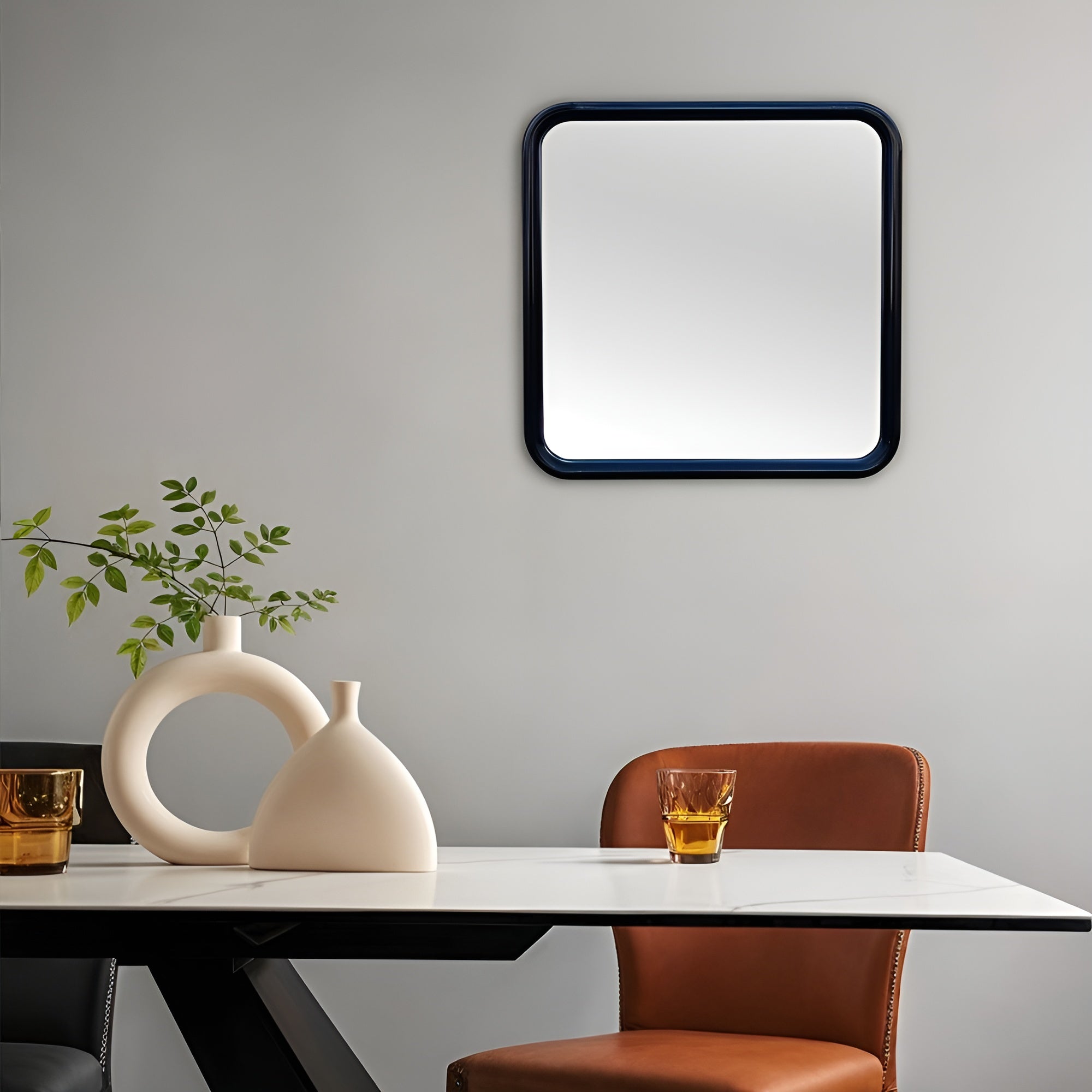 Bold Square Mirror Mirror Interior Moderna