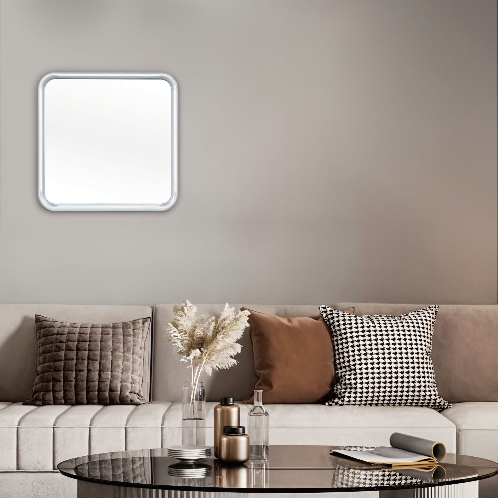 Bold Square Mirror Mirror Interior Moderna