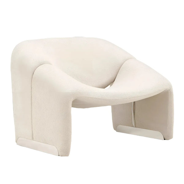 Groovy Chair Chair Interior Moderna White Boucle