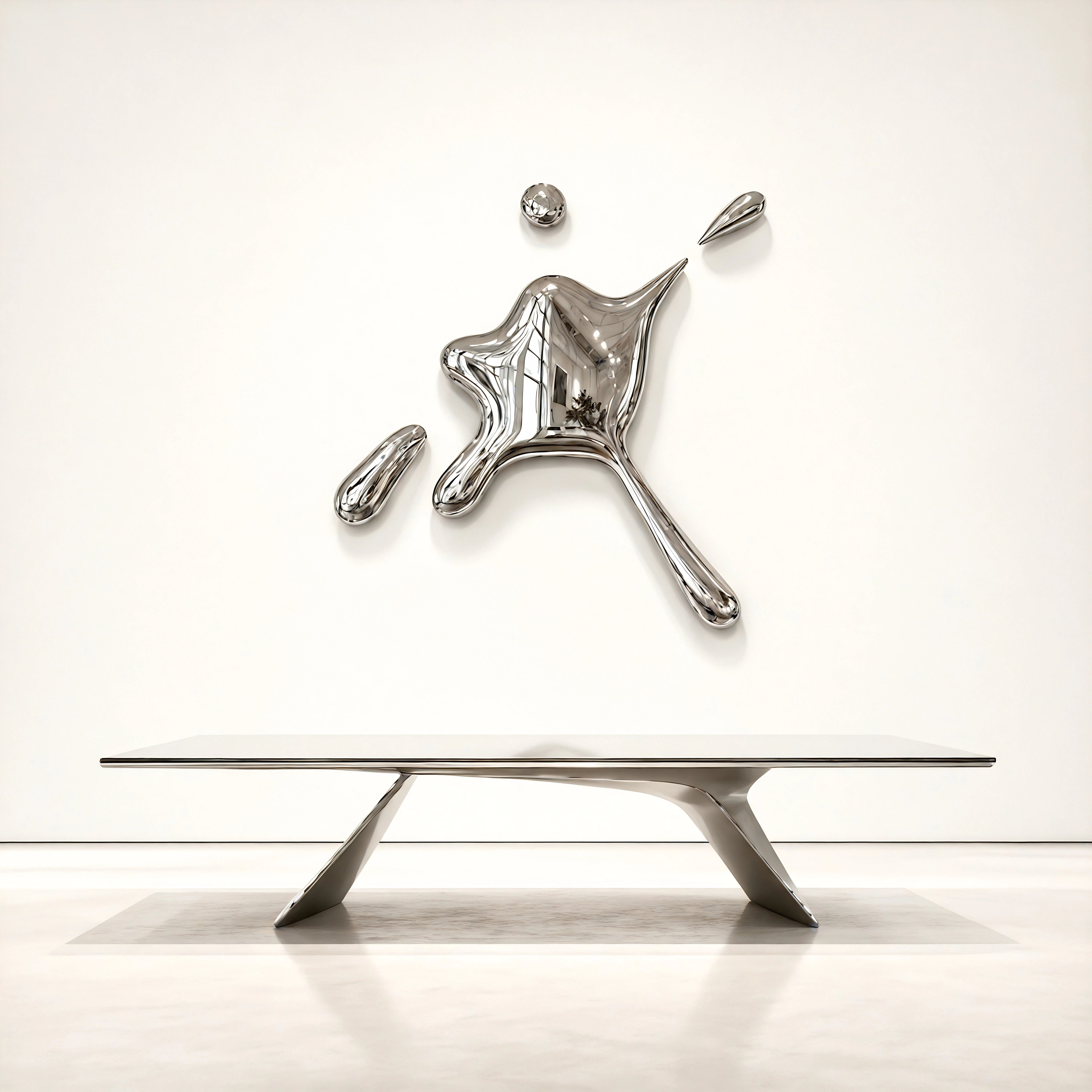 Chrome Splat Wall Art Interior Moderna