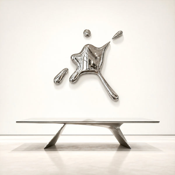 Chrome Splat Wall Art Interior Moderna