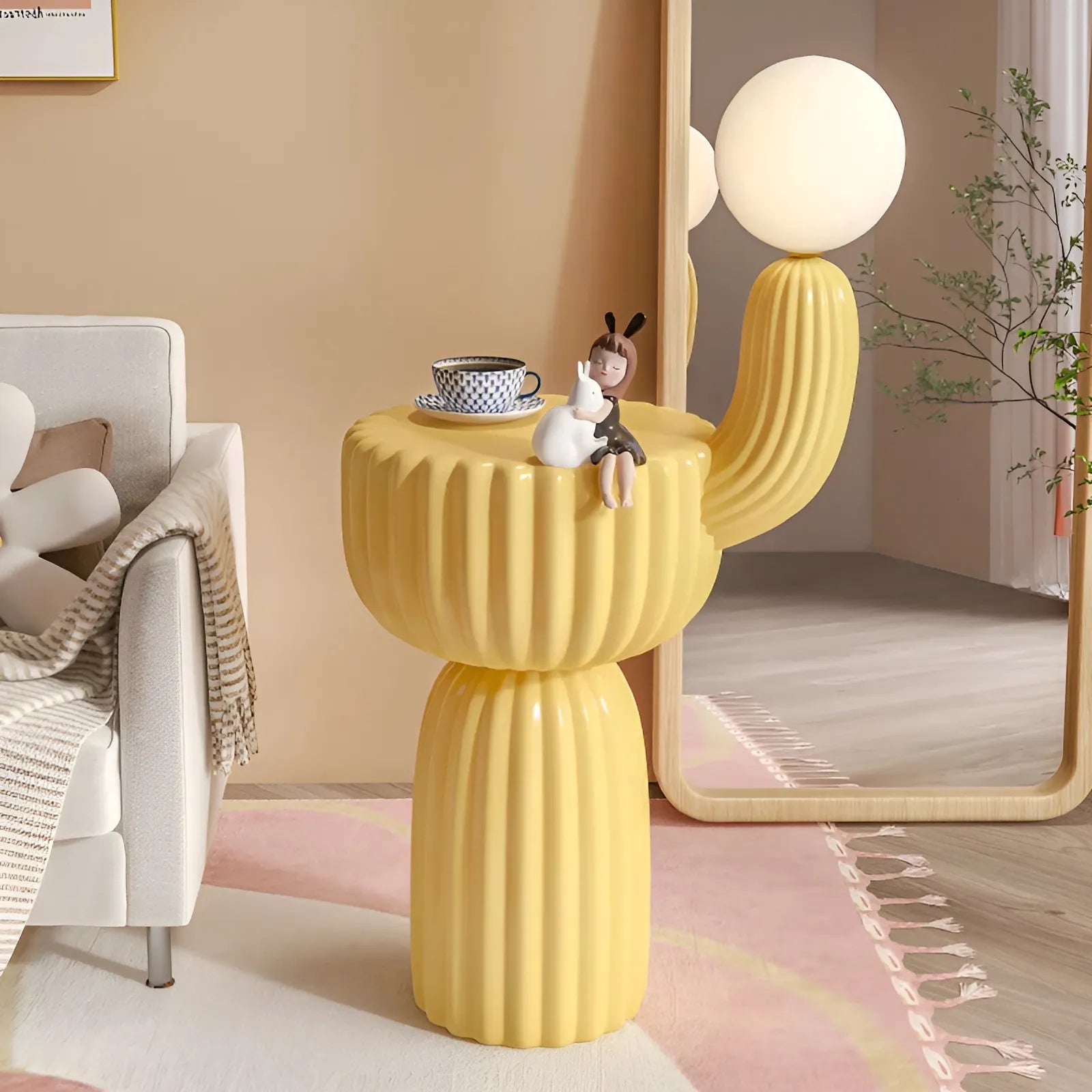 Cactus Bedside Table + Lamp Lamp Interior Moderna