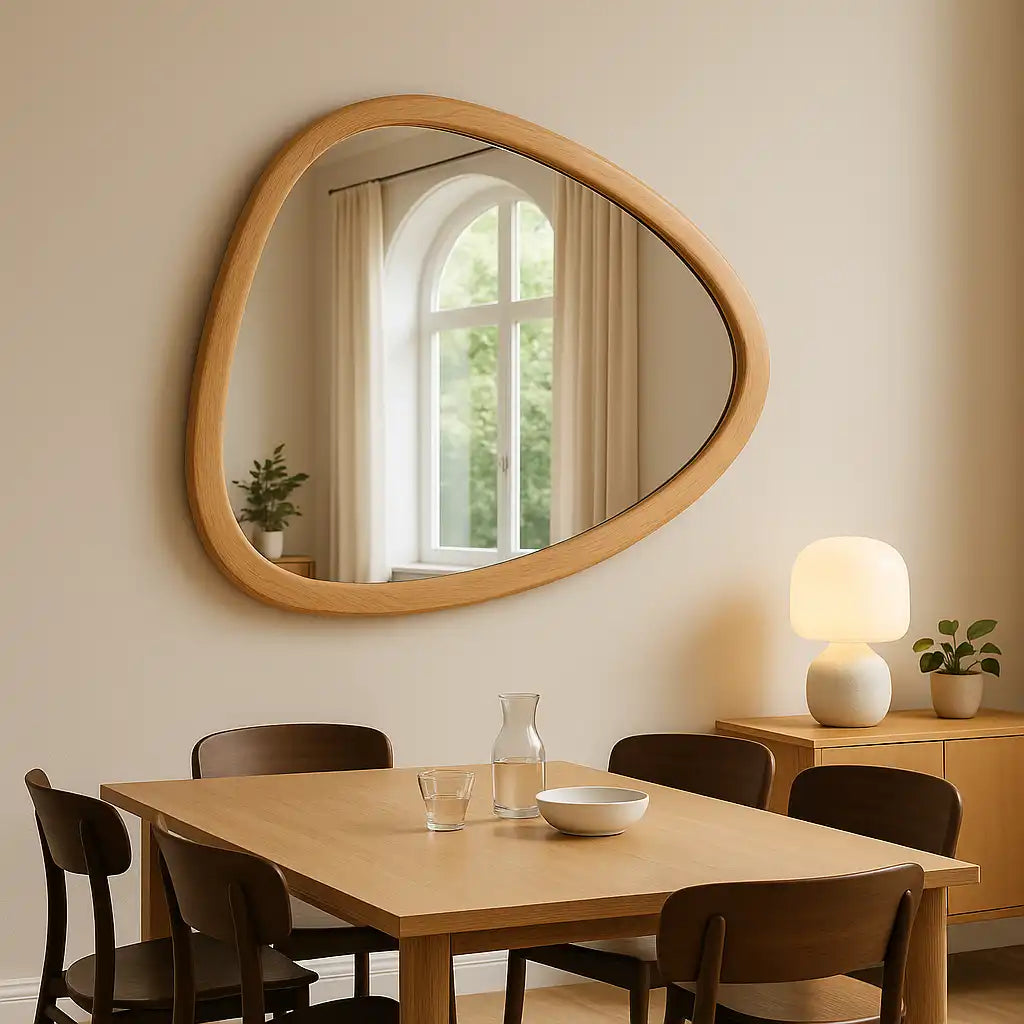 Asymmetrical Oval Mirror