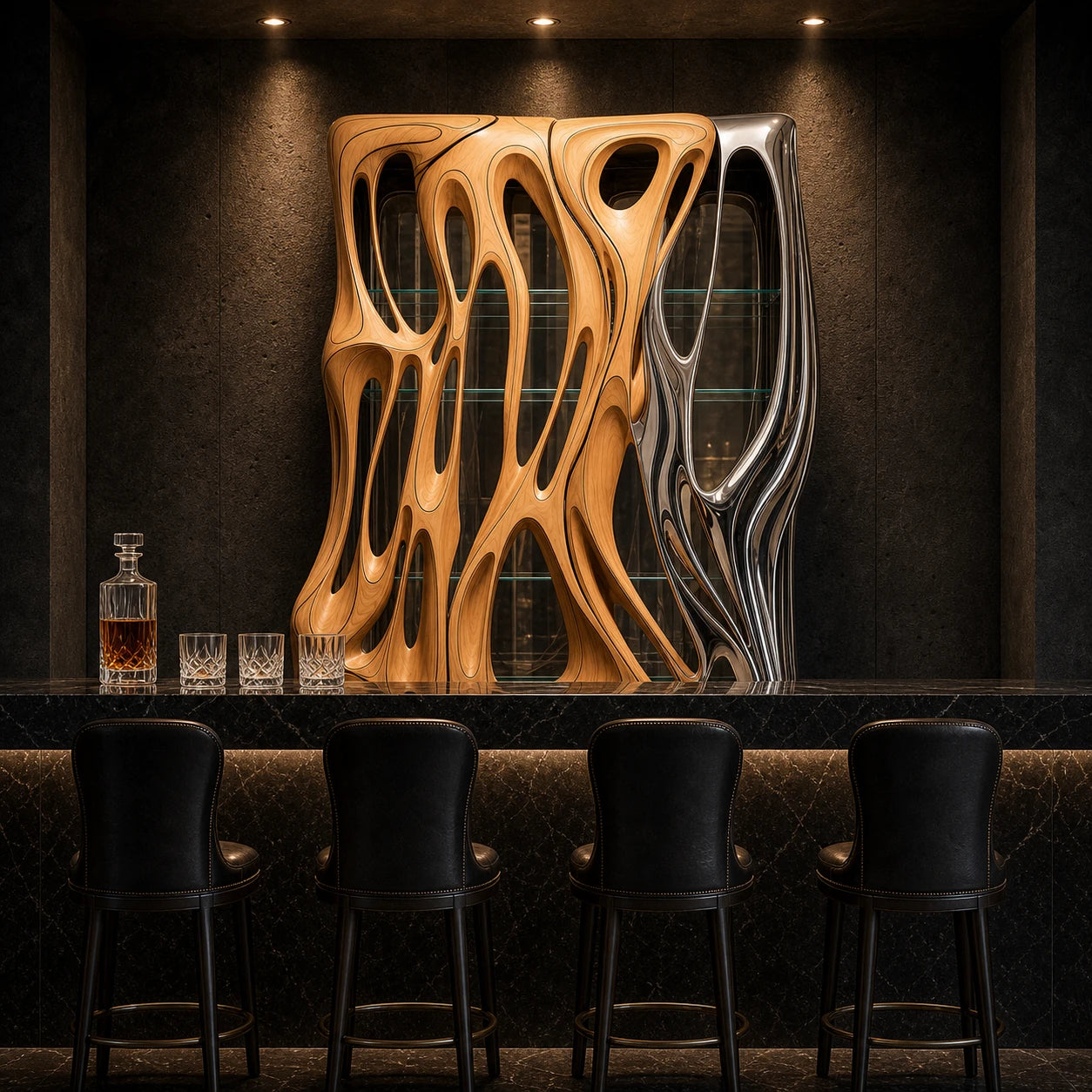 Chrome Mirage Cabinet Furniture Interior Moderna