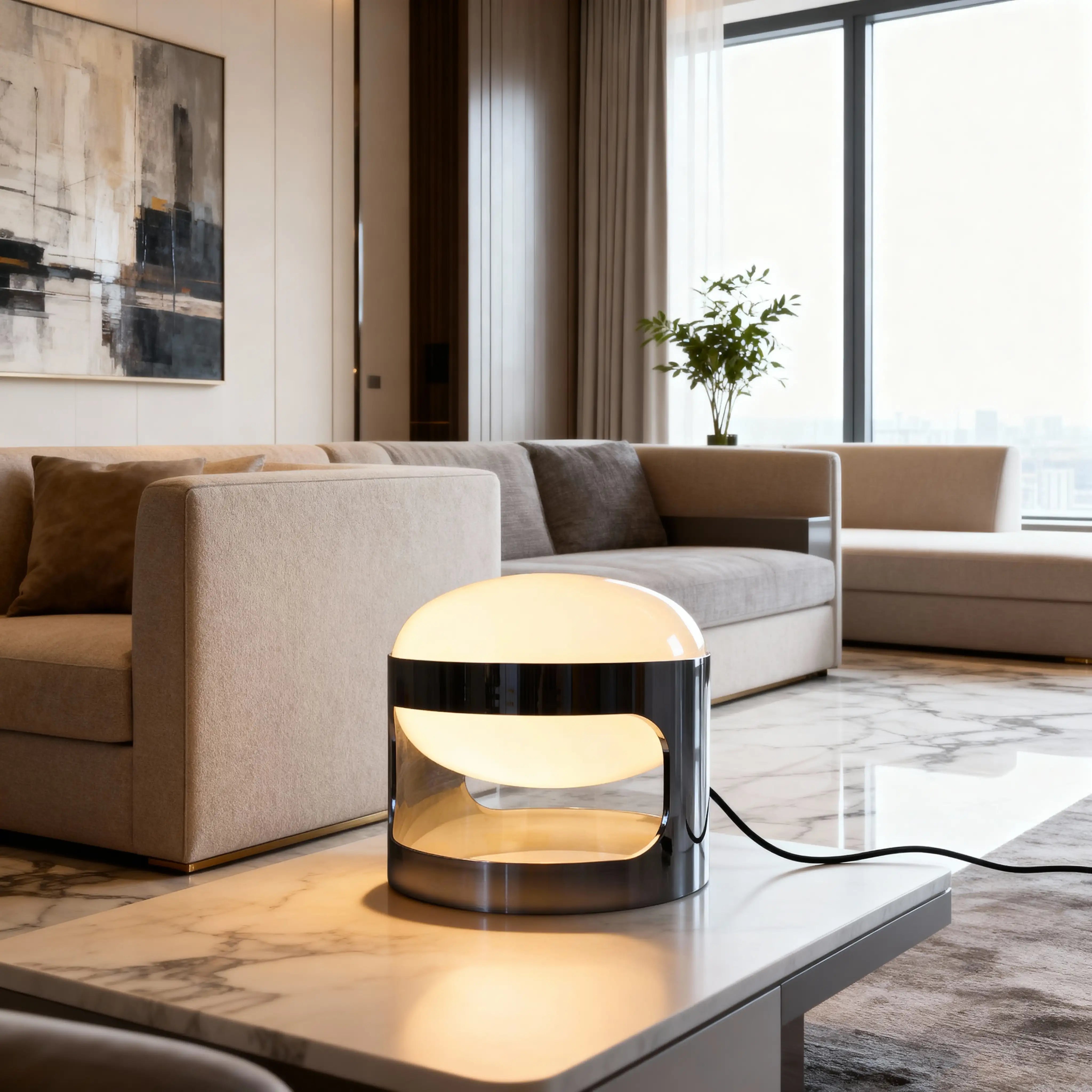 Chrome Capsule Lamp Lamp Interior Moderna