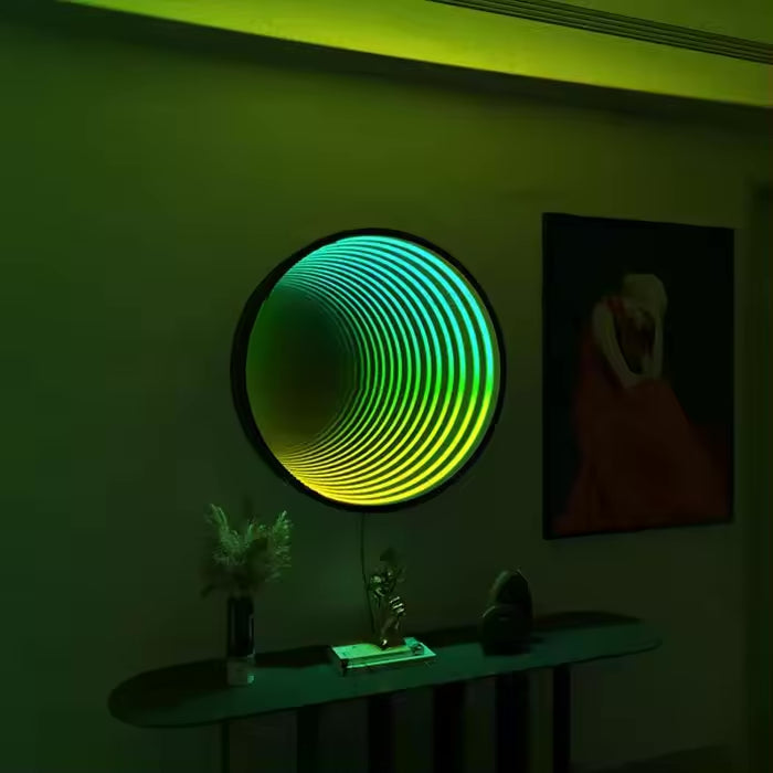 Circle Infinity Mirror Mirror Interior Moderna