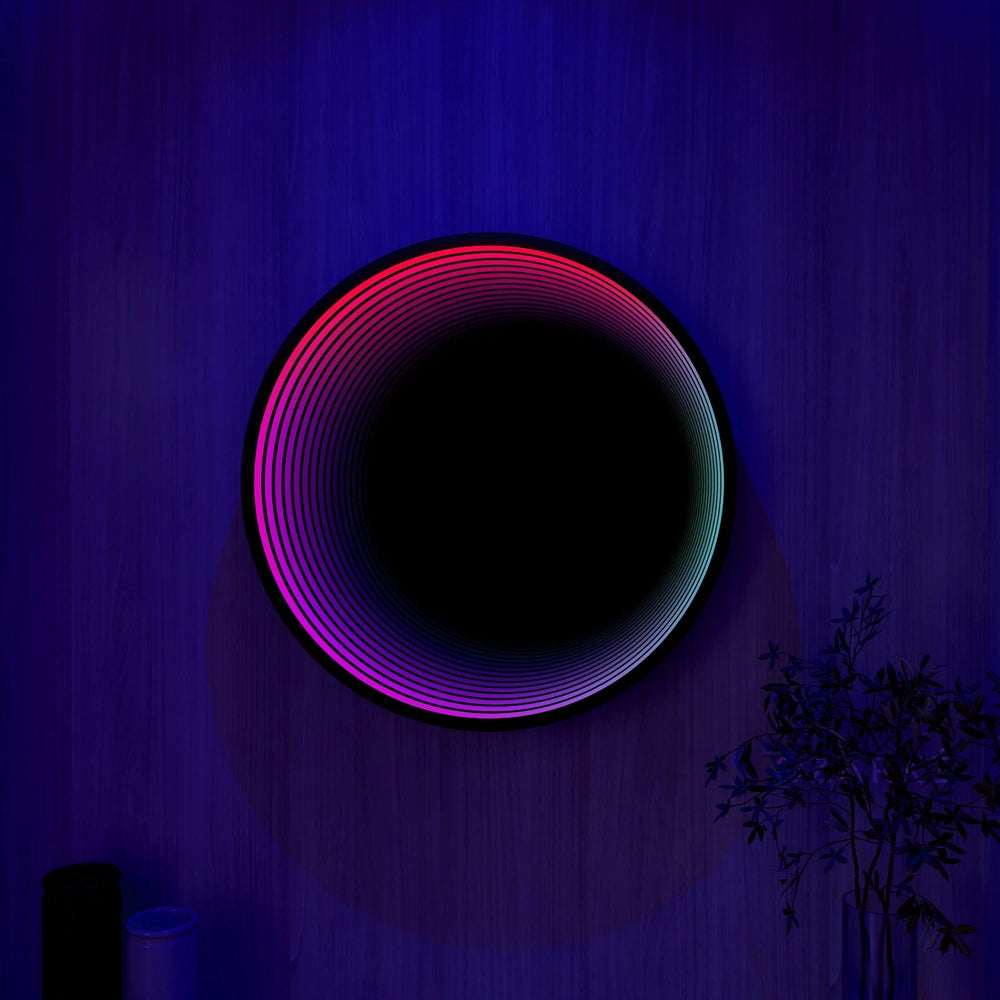 Circle Infinity Mirror Mirror Interior Moderna