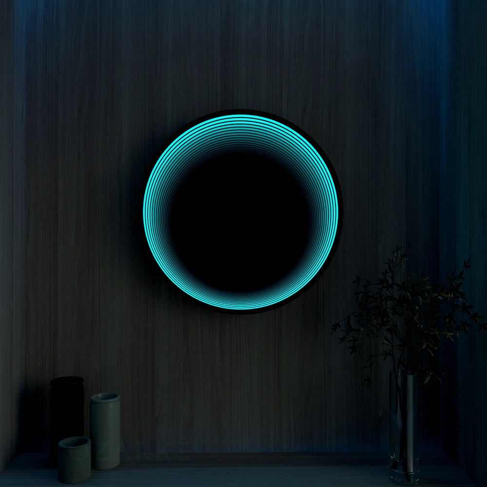 Circle Infinity Mirror Mirror Interior Moderna