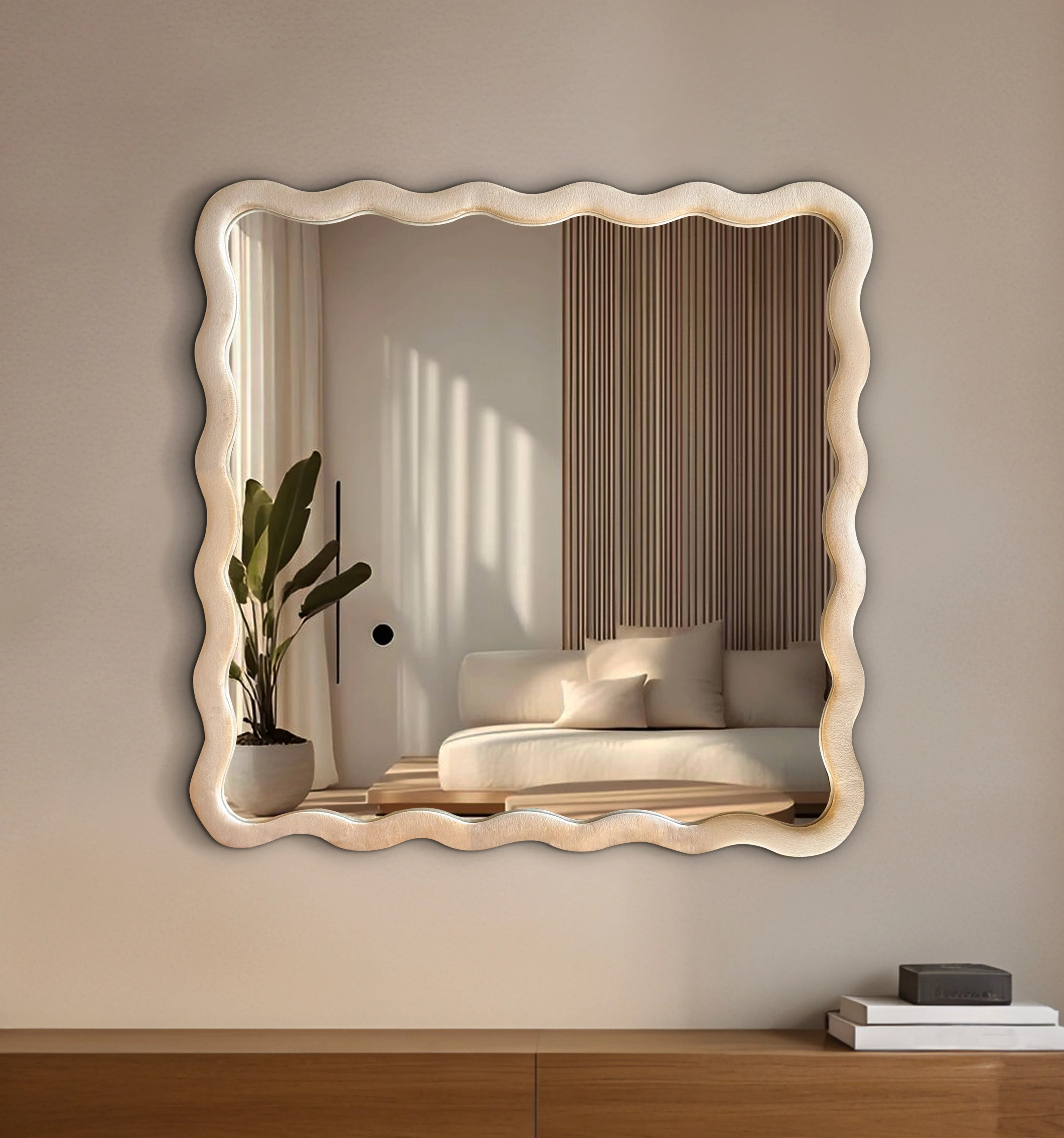 Velvet Wave Mirror Mirror Interior Moderna