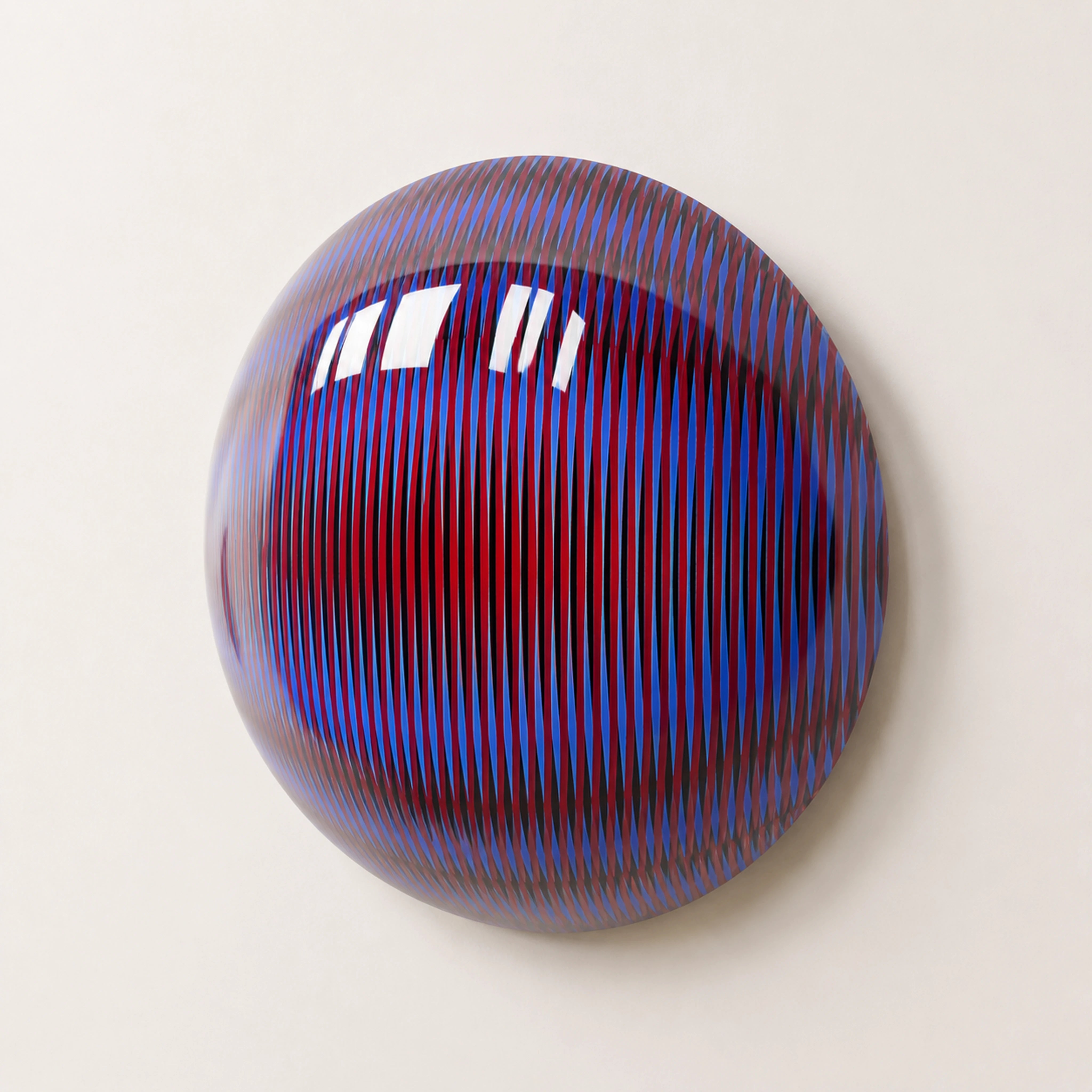Linear Shift | Crimson Rift Wall Art Interior Moderna