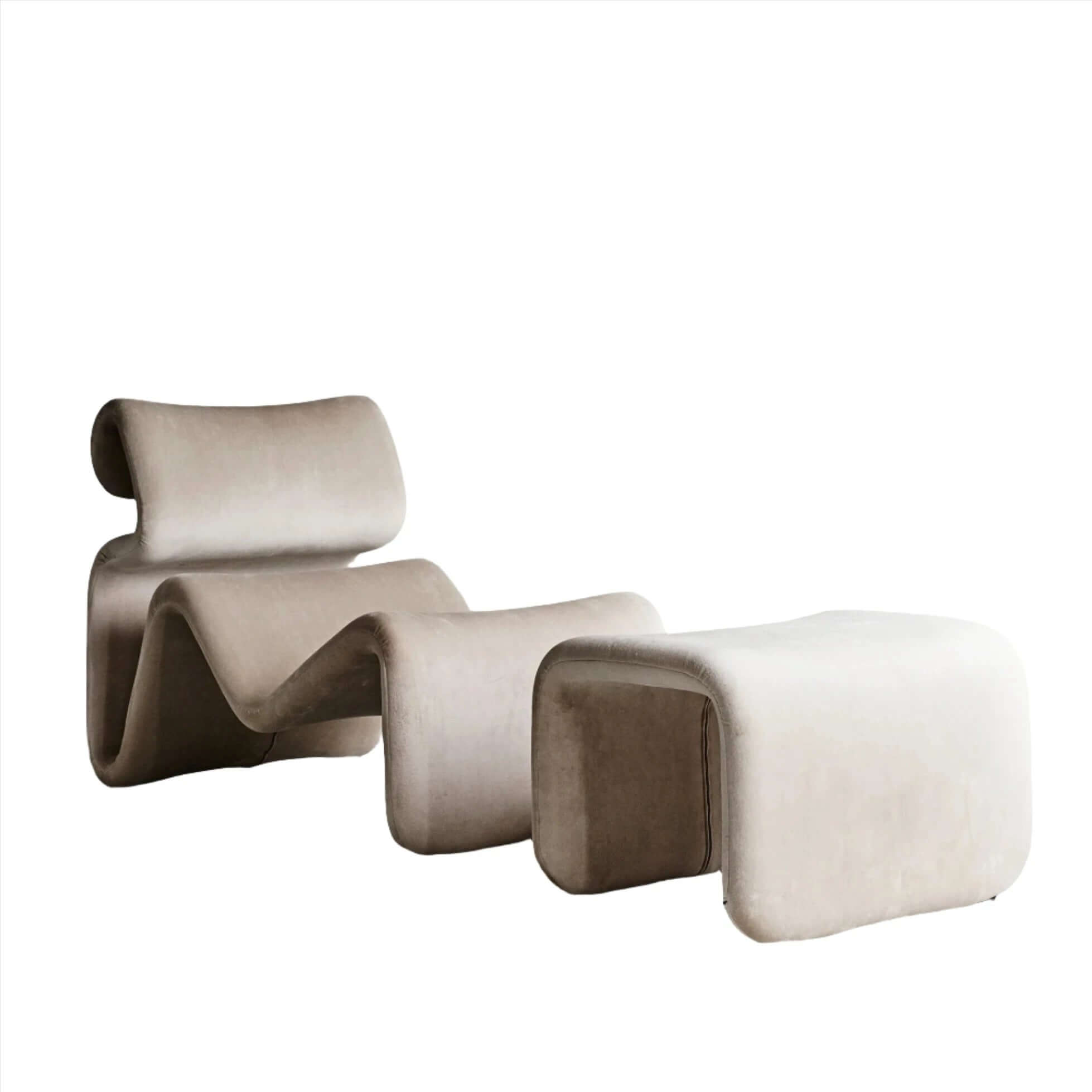 Etcetera Lounge Chair Chair Interior Moderna With Ottoman Off White 