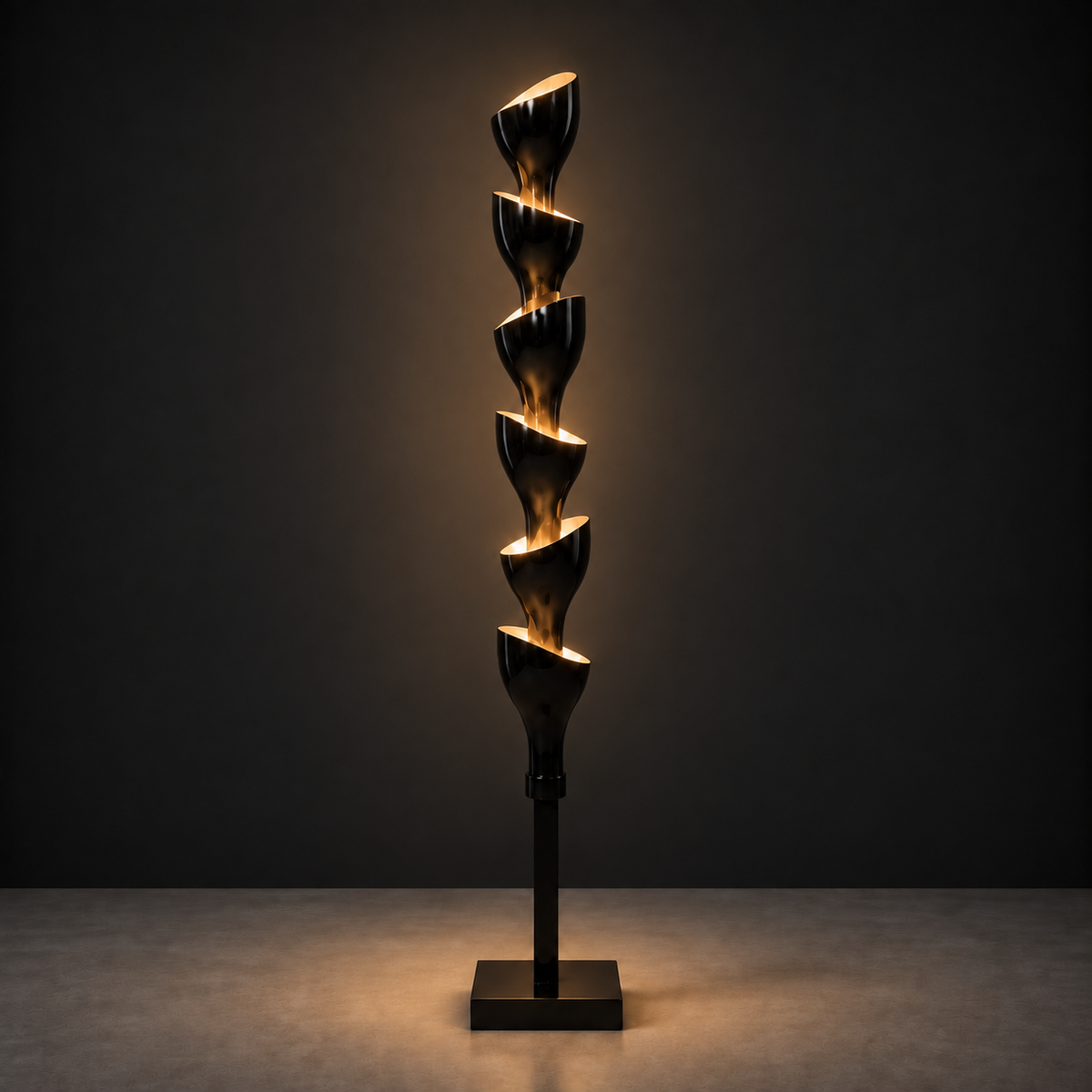 Floral Floor Lamp | Black Lamp Interior Moderna New