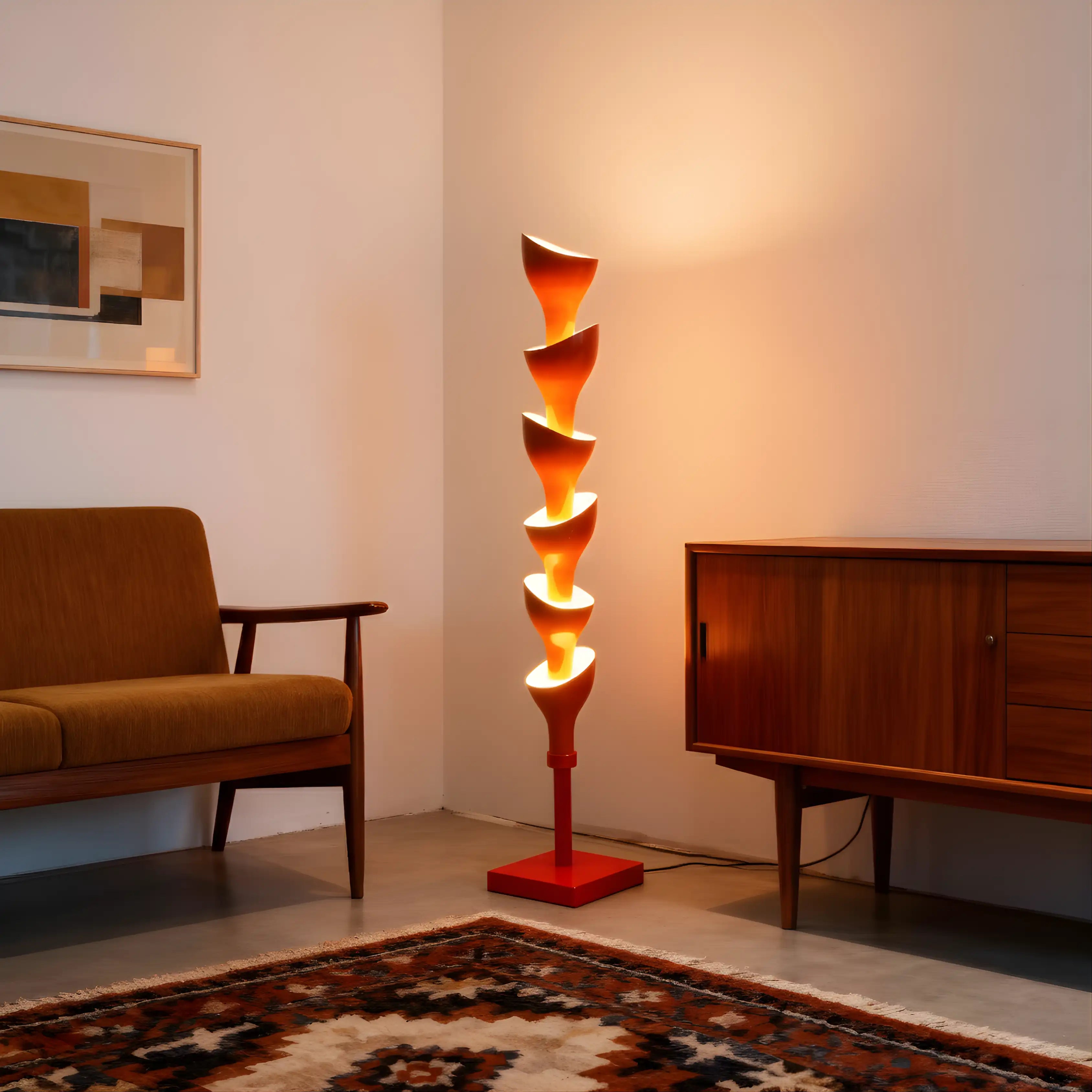 Floral Floor Lamp Lamp Interior Moderna Orange (Pre-Order)