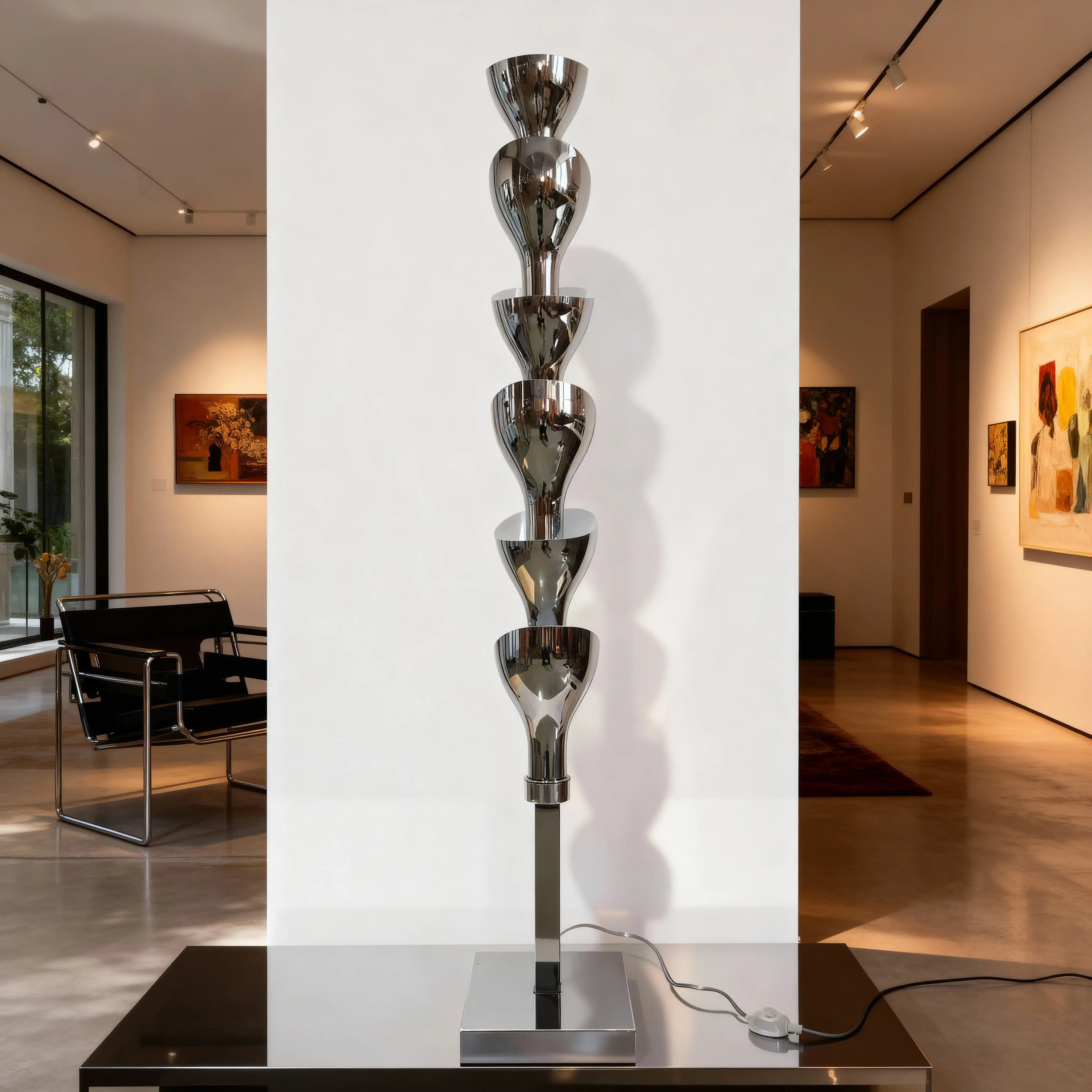 Floral Floor Lamp Lamp Interior Moderna Silver