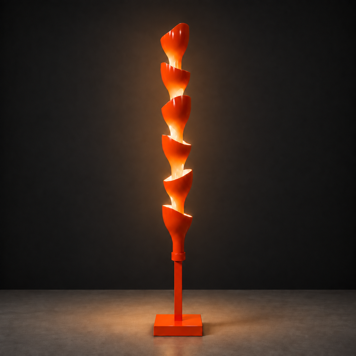 Floral Floor Lamp | Orange Lamp Interior Moderna New