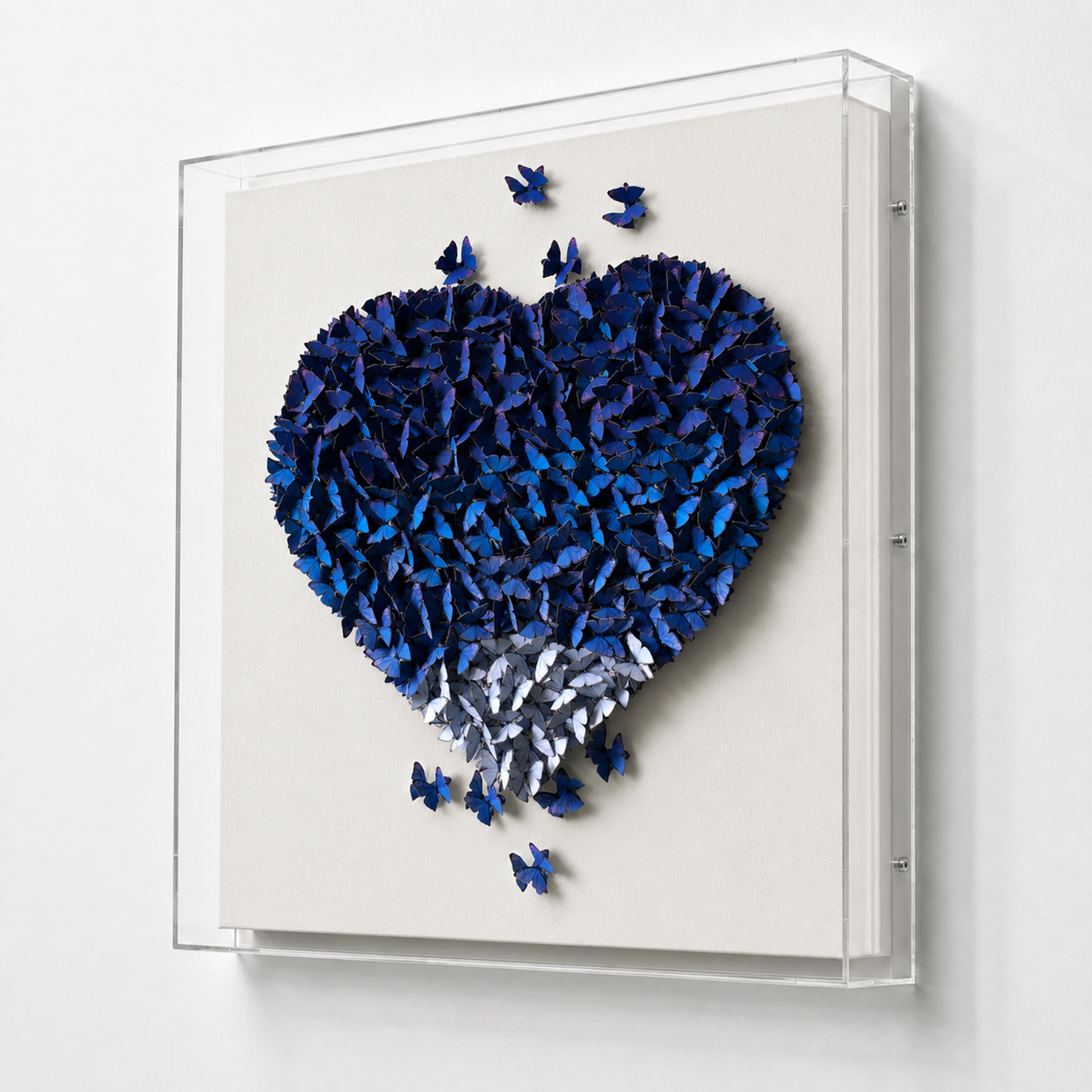 Gathered Ascent | Blue Wall Art Interior Moderna