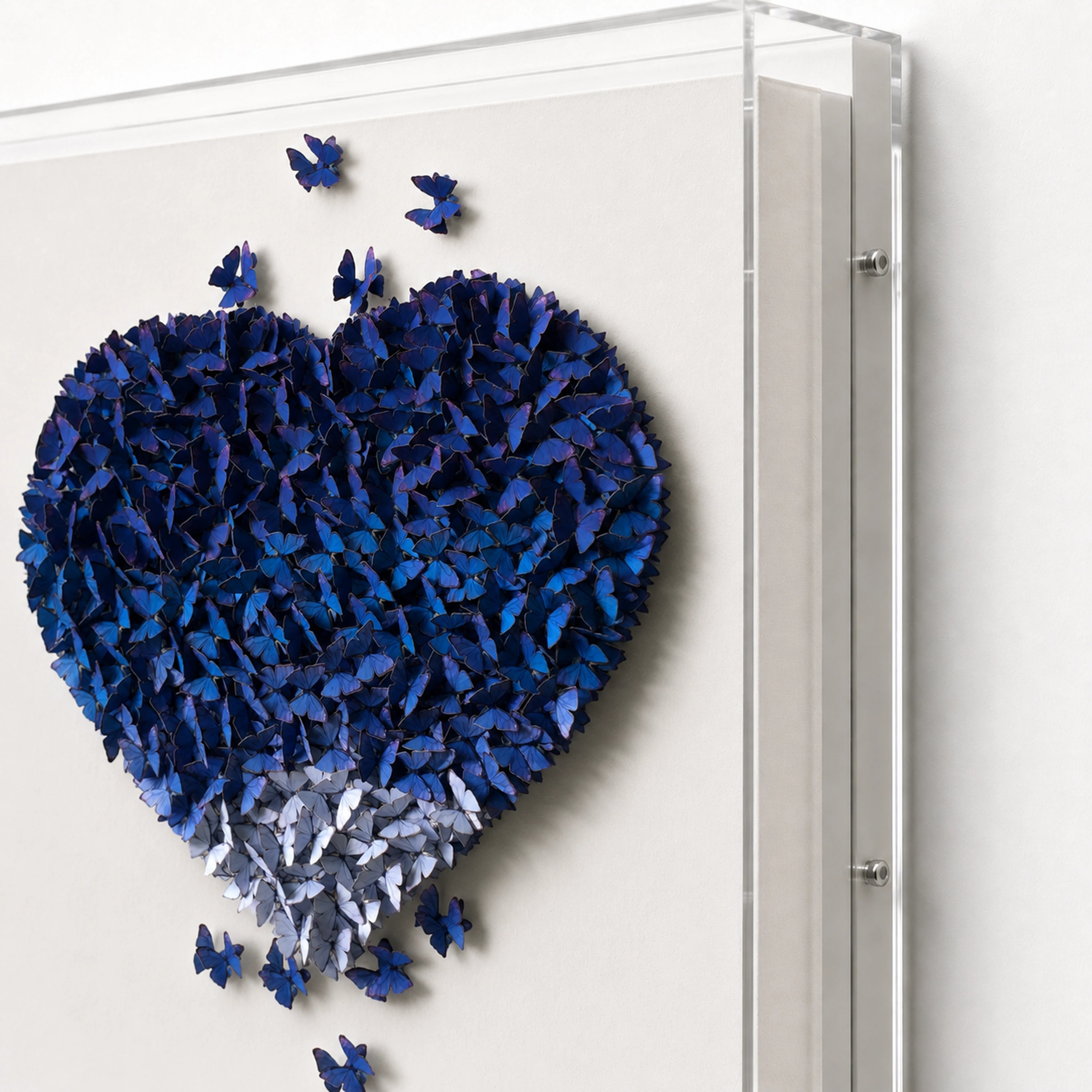 Gathered Ascent | Blue Wall Art Interior Moderna